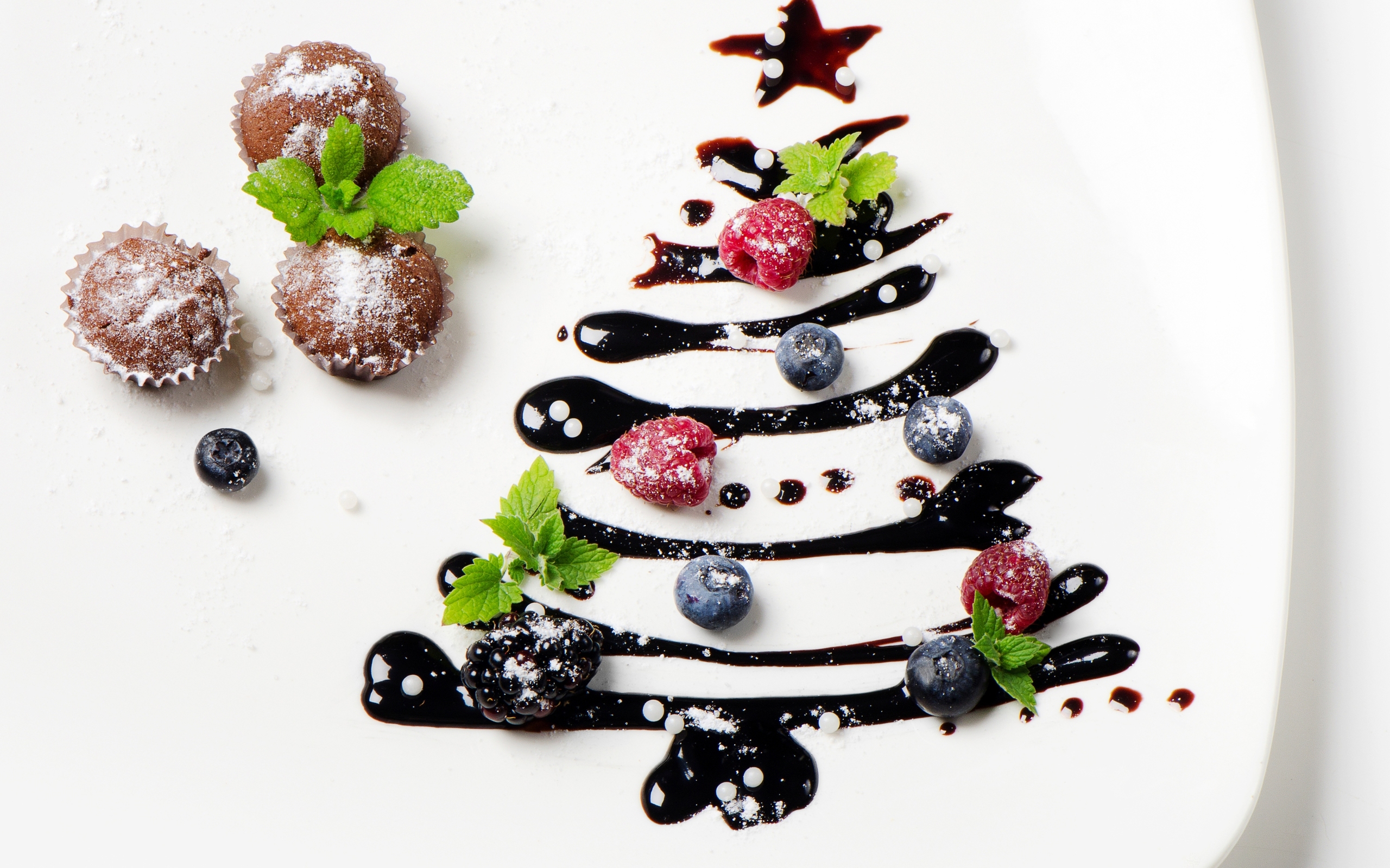 blueberry, sweets, holiday, christmas, christmas tree, raspberry
