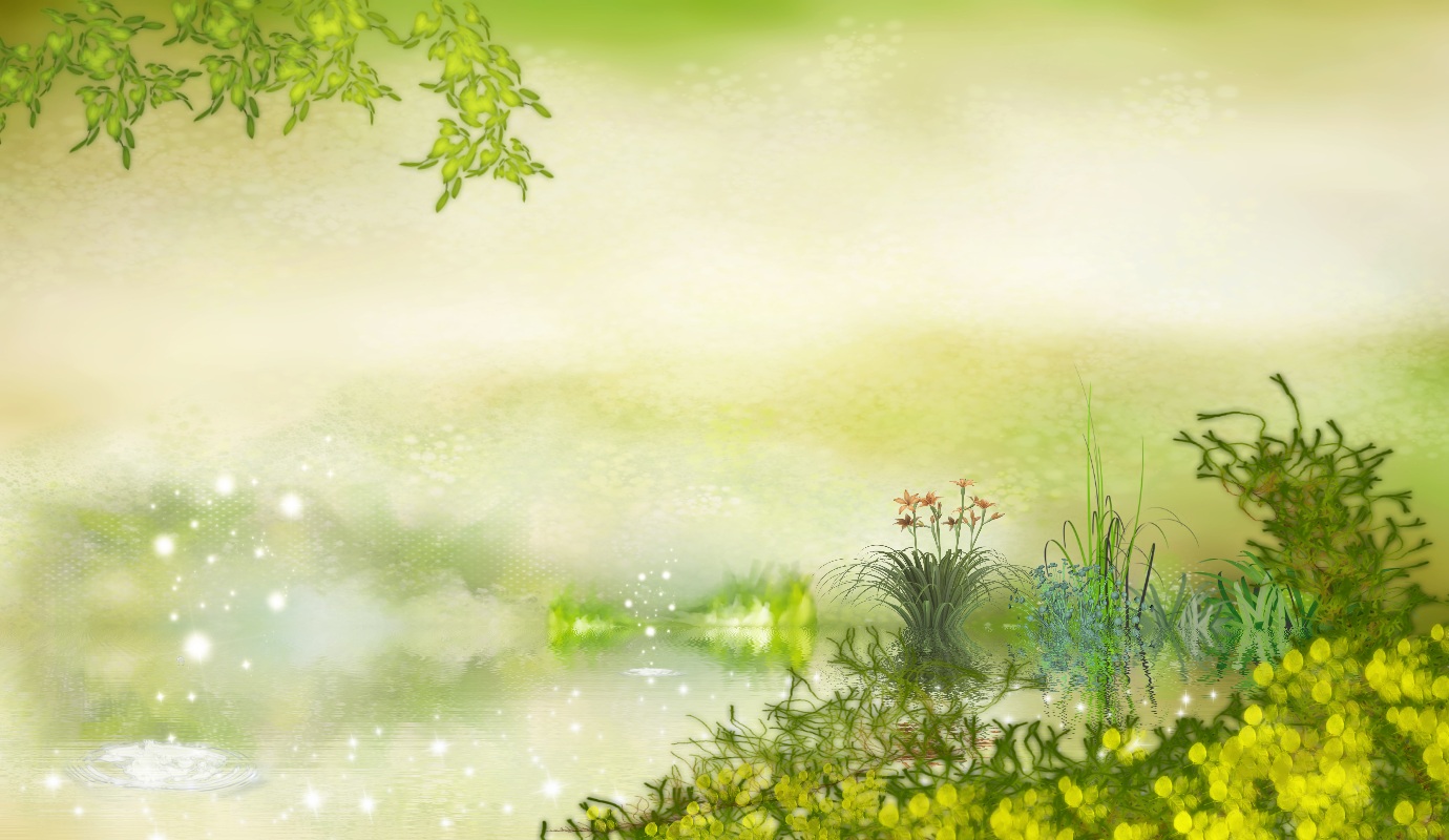 569529 descargar imagen artístico, naturaleza, floral, verde, agua: fondos de pantalla y protectores de pantalla gratis