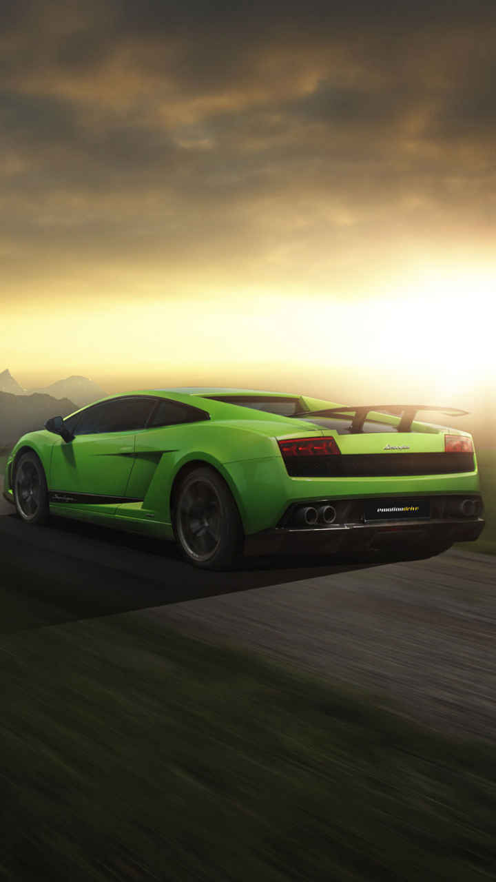 Descarga gratuita de fondo de pantalla para móvil de Lamborghini, Coche, Superdeportivo, Lamborghini Gallardo, Vehículos, Lamborghini Gallardo Superleggera, Coche Verde.