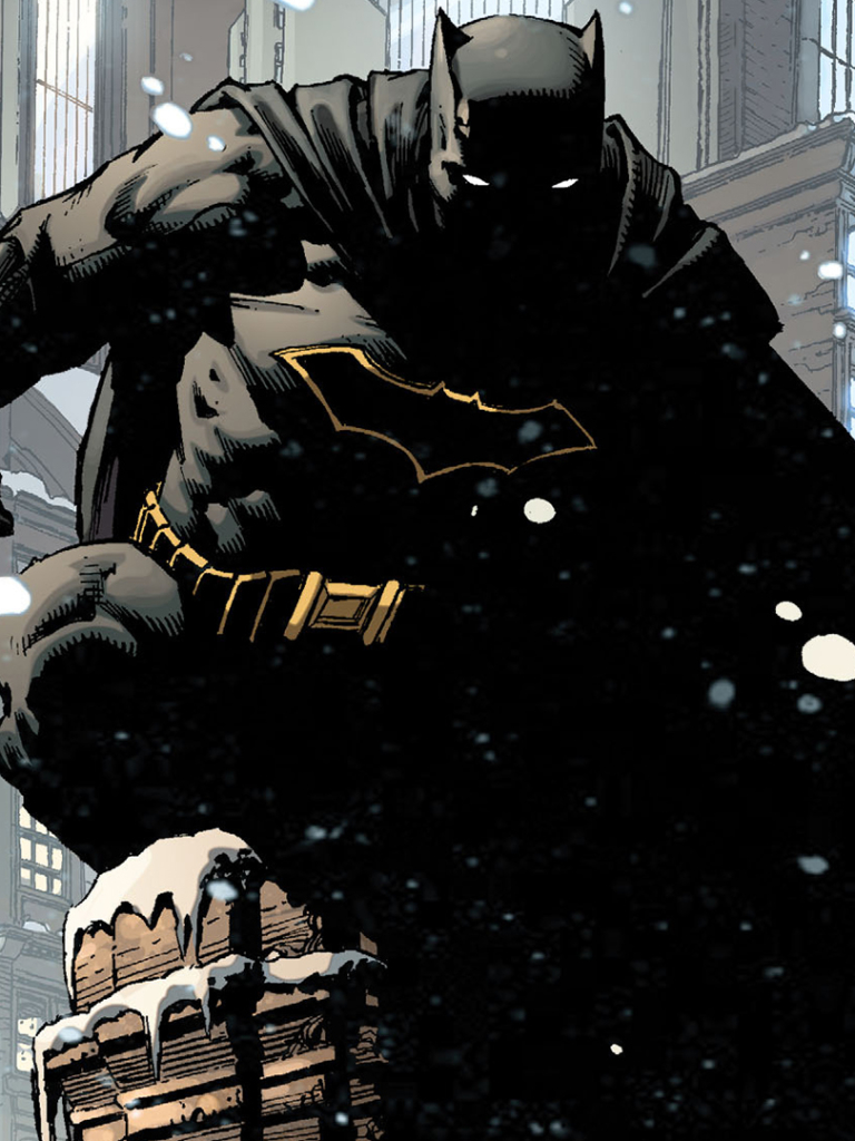 Baixar papel de parede para celular de Ordenança, Neve, Natal, História Em Quadrinhos, Dc Comics, Homem Morcego gratuito.