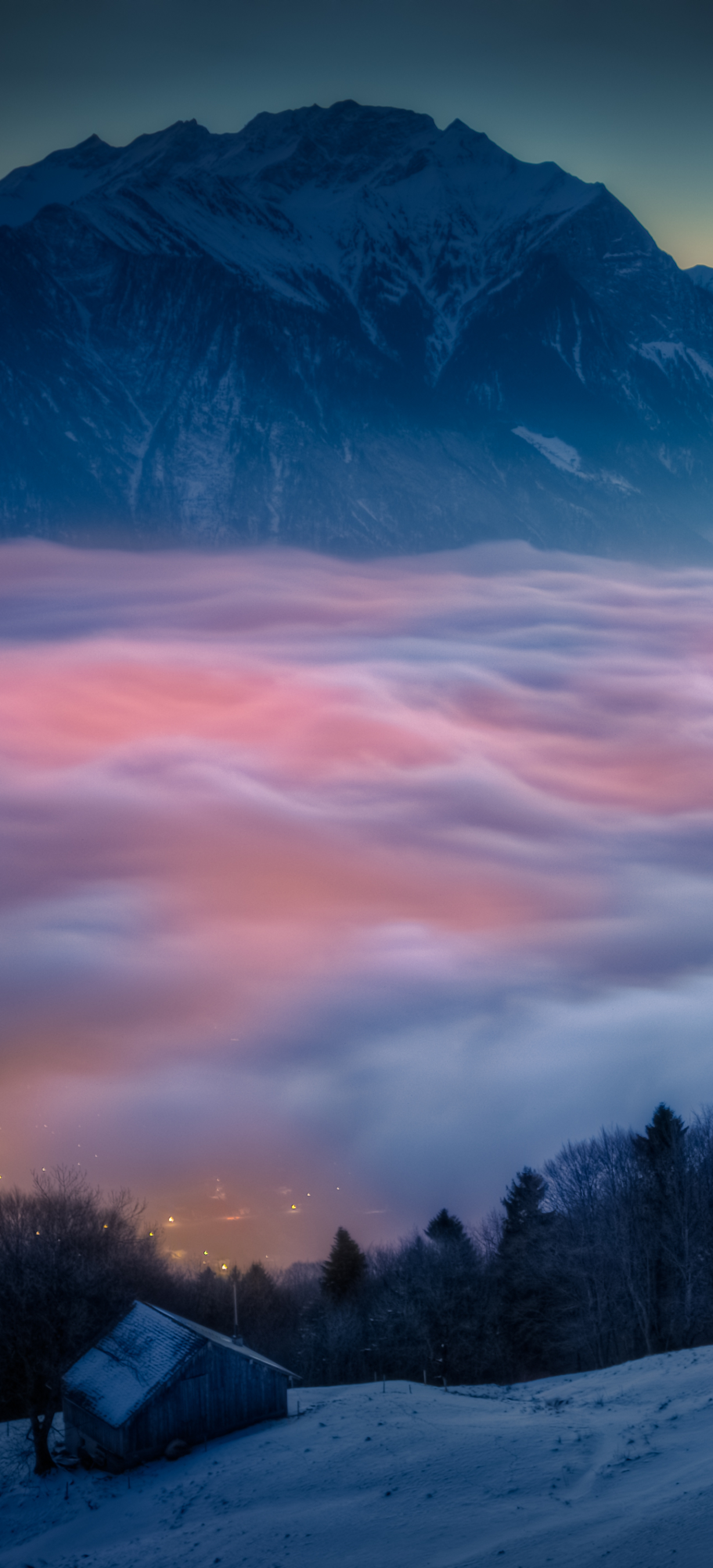Download mobile wallpaper Winter, Cloud, Photography, Sea Of Clouds for free.