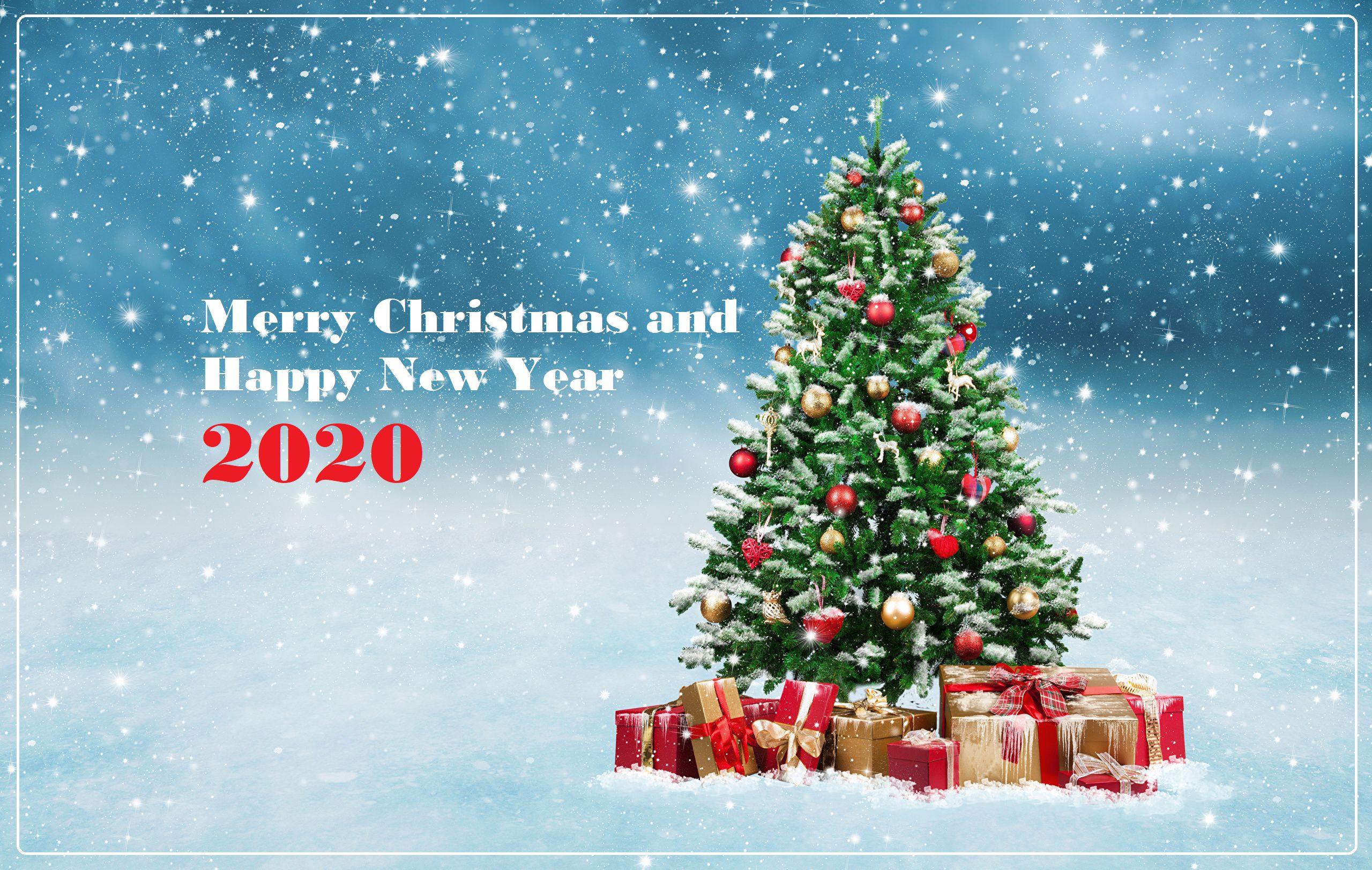Téléchargez des papiers peints mobile Vacances, Sapin De Noël, Joyeux Noël, Bonne Année, Nouvel An 2020 gratuitement.