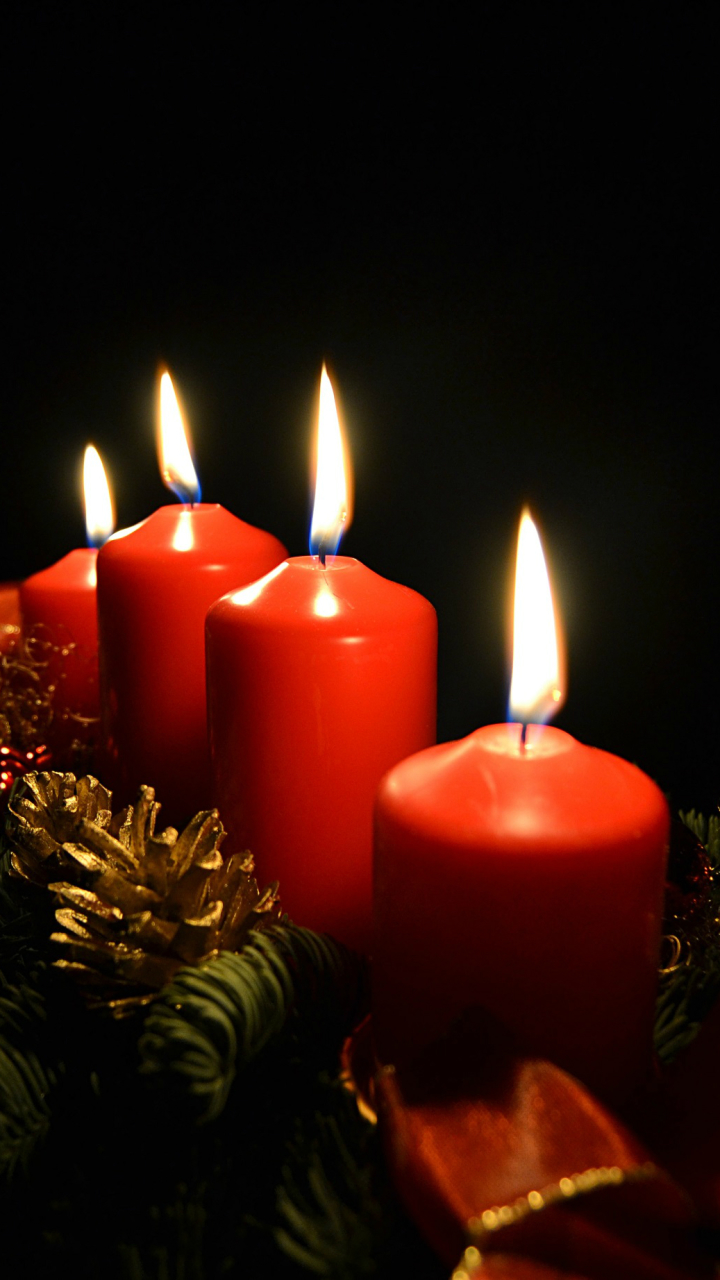 Download mobile wallpaper Christmas, Holiday, Candle, Christmas Ornaments for free.