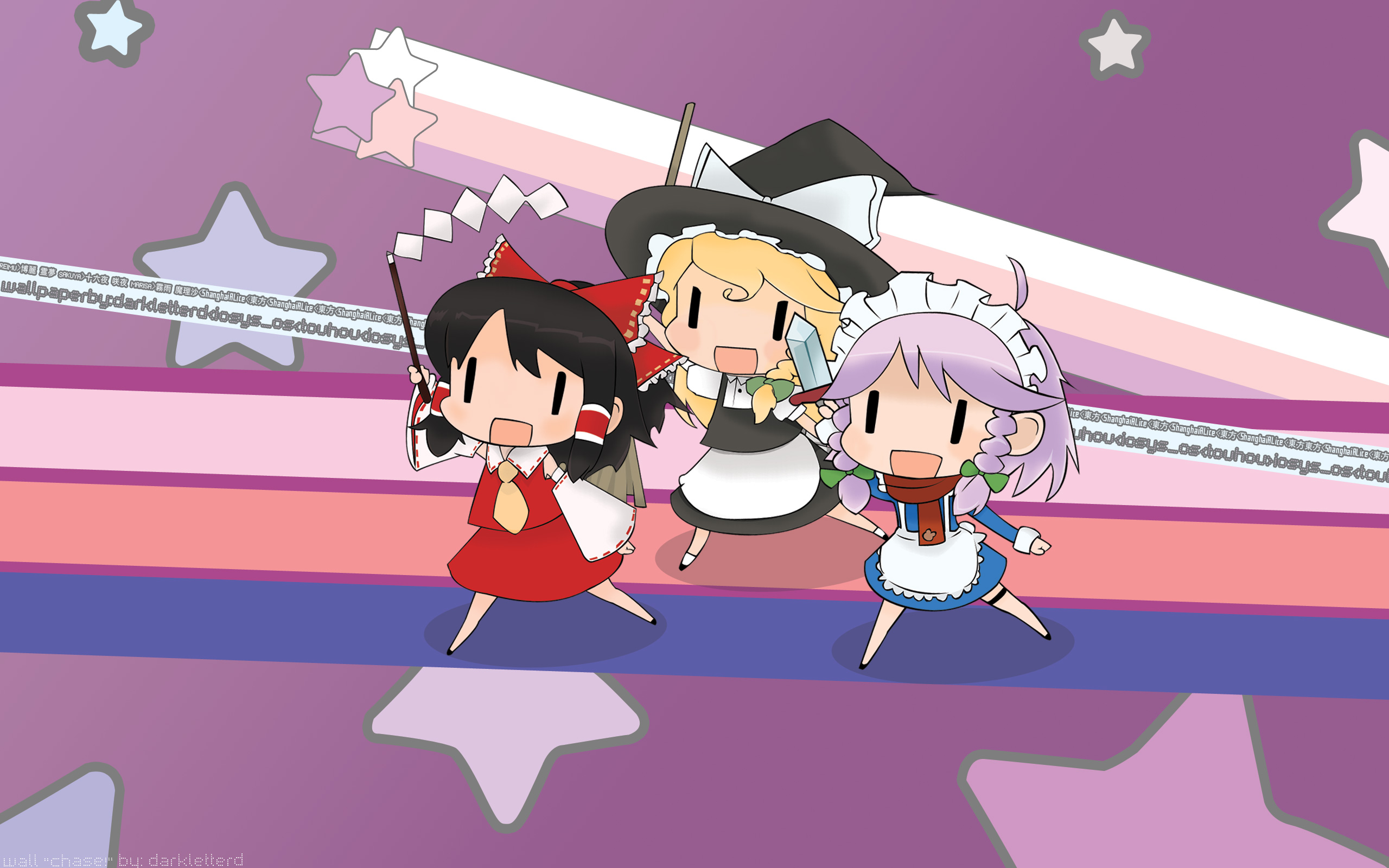 Free download wallpaper Anime, Touhou, Reimu Hakurei, Sakuya Izayoi, Marisa Kirisame on your PC desktop
