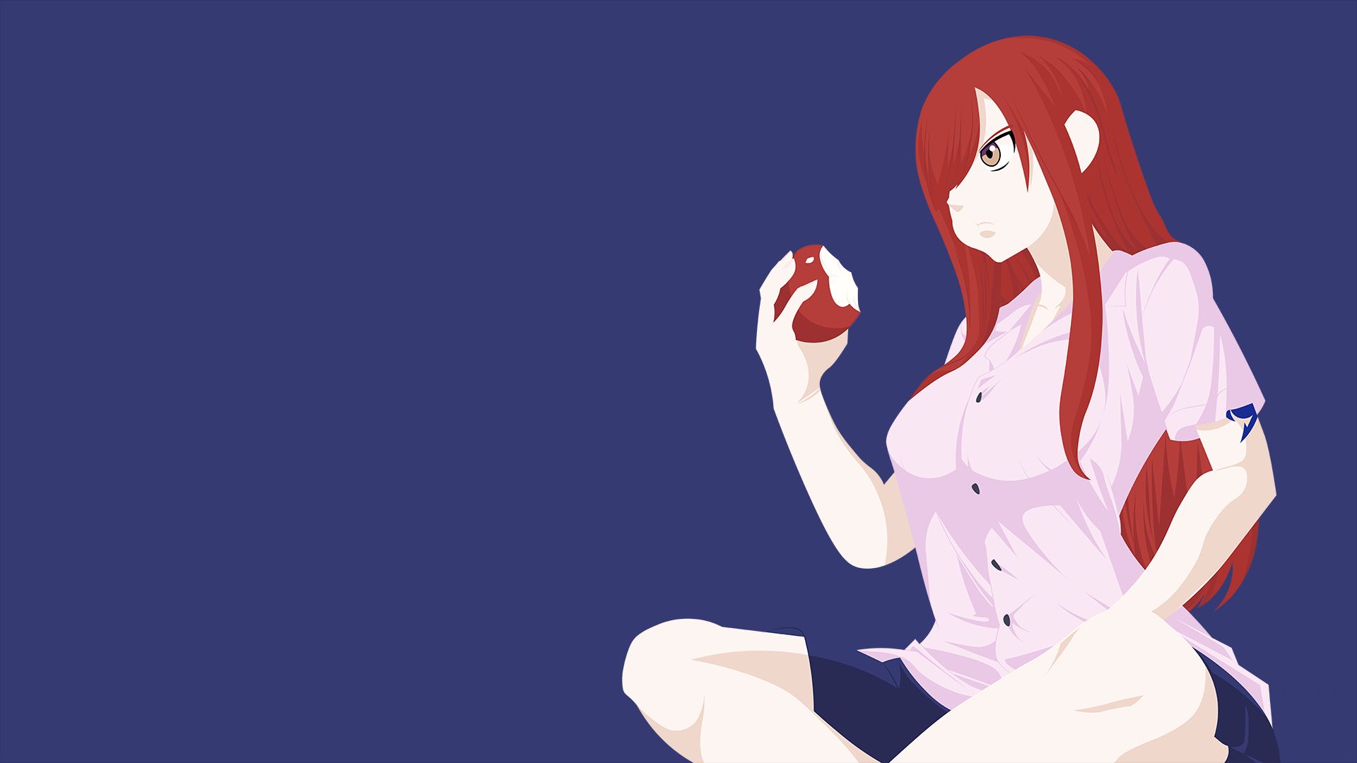 Download mobile wallpaper Anime, Vector, Minimalist, Fairy Tail, Erza Scarlet for free.