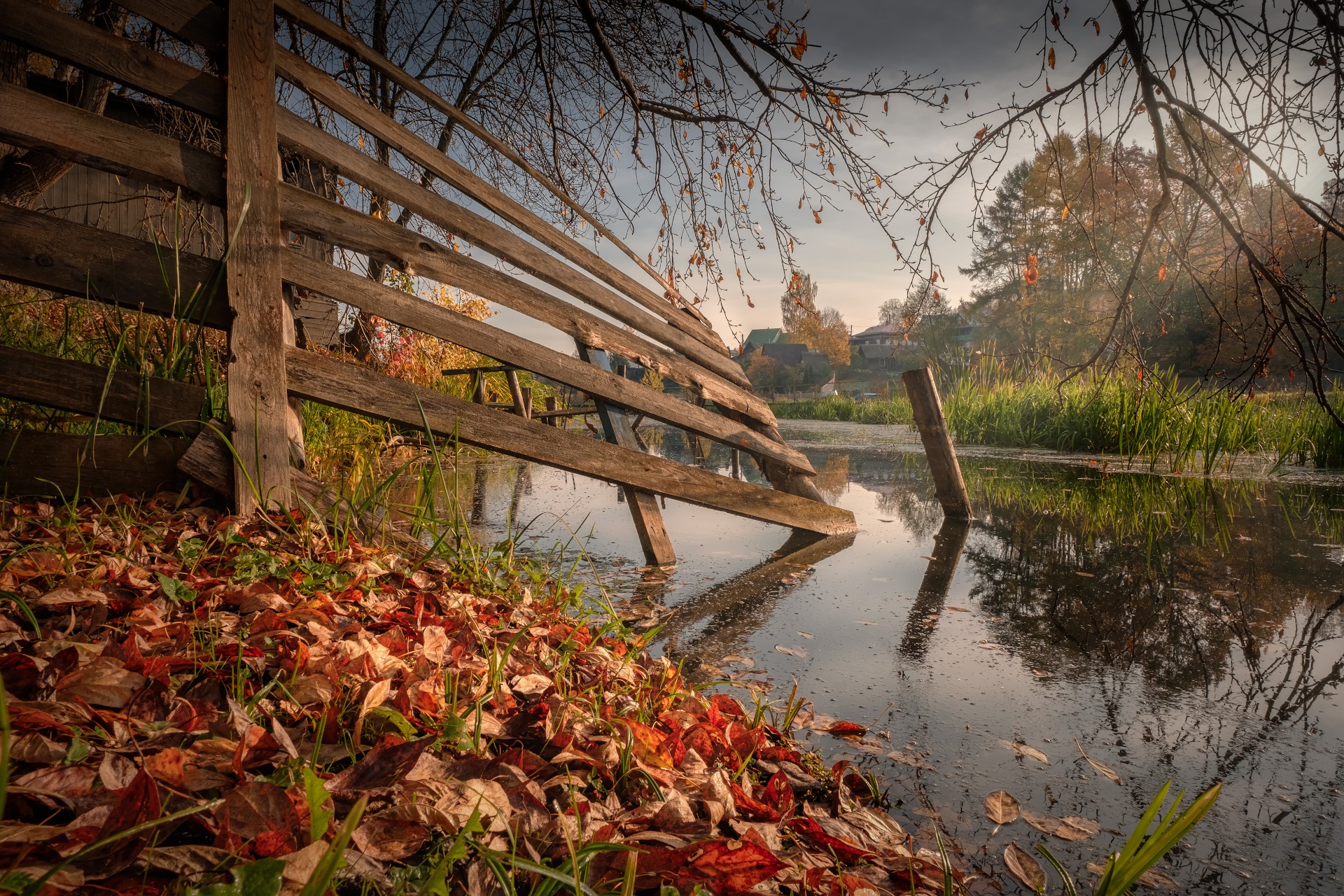 1509412 descargar imagen fotografía, otoño, valla, naturaleza, río: fondos de pantalla y protectores de pantalla gratis