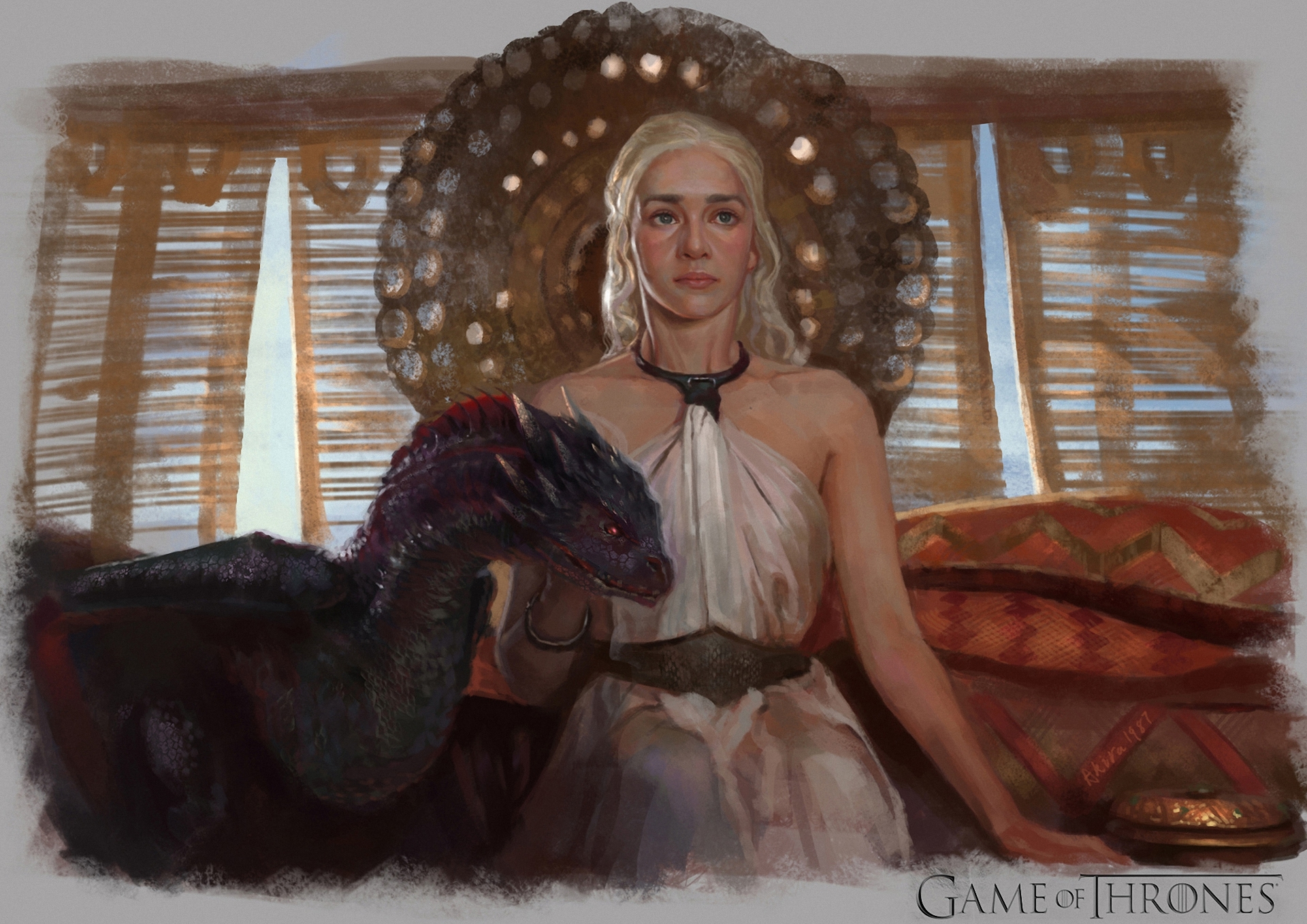 Download mobile wallpaper Game Of Thrones, Dragon, Tv Show, Daenerys Targaryen for free.