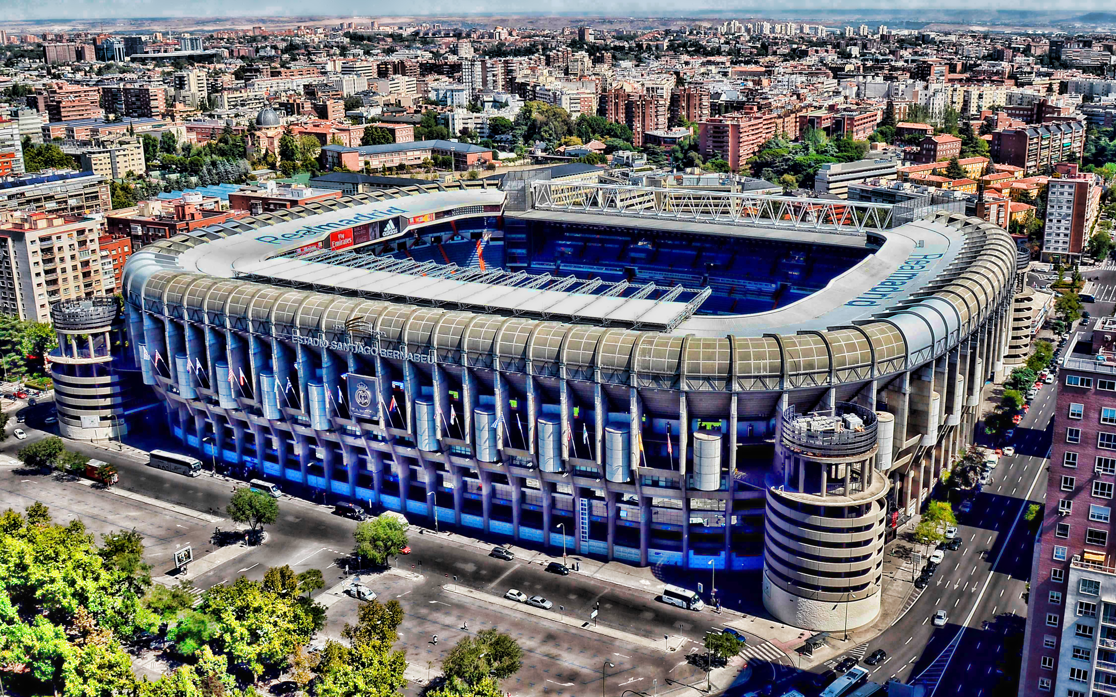 Laden Sie Santiago Bernabéu Stadion HD-Desktop-Hintergründe herunter