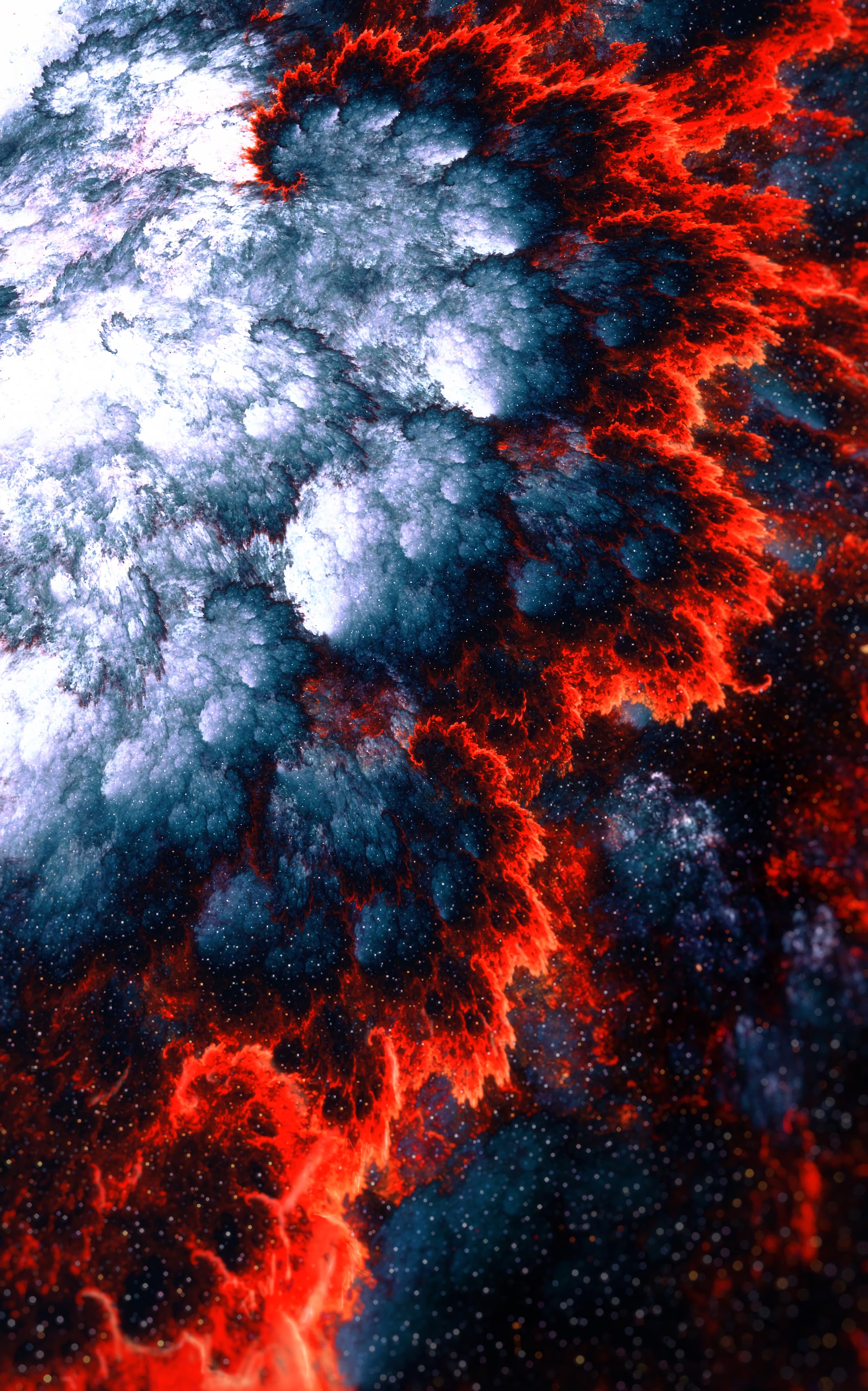 abstract, fiery, fractal, lines, patterns Full HD