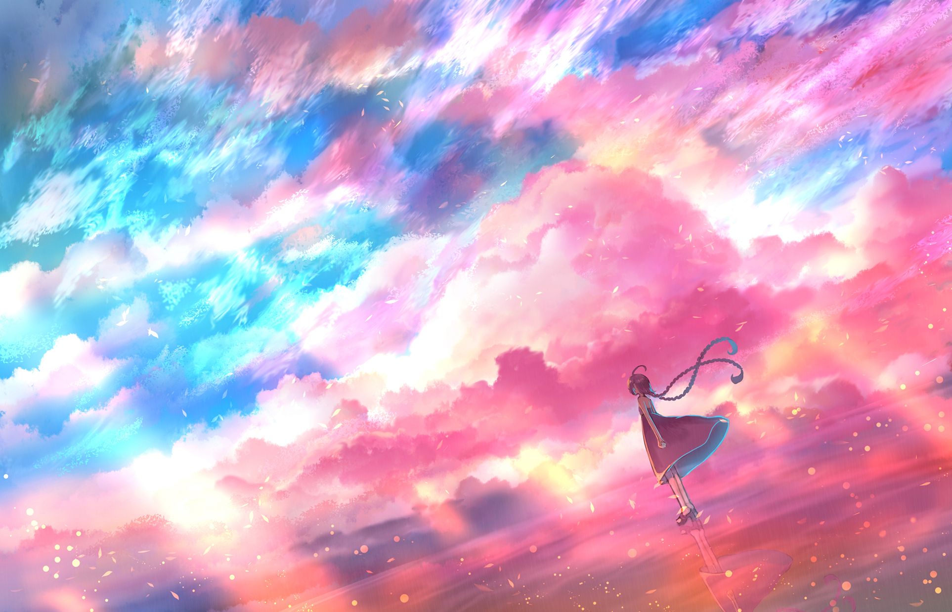 Free download wallpaper Anime, Sky, Cloud, Original on your PC desktop