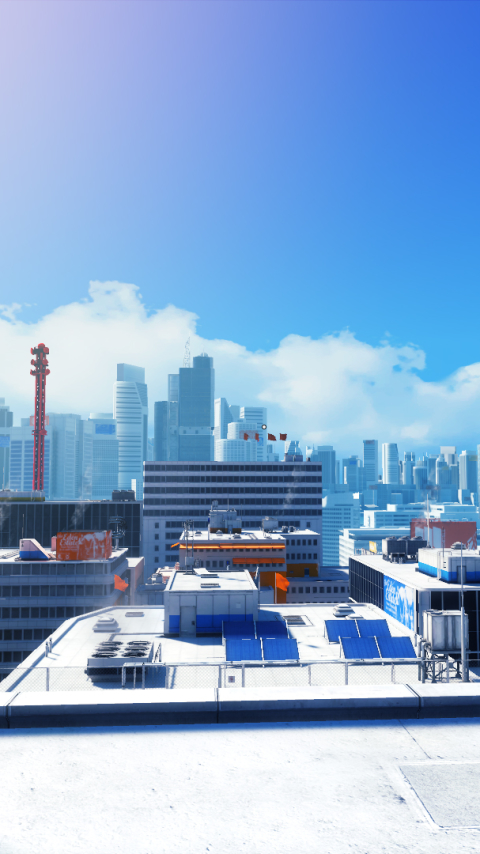 Download mobile wallpaper City, Mirror, Cgi, Video Game, Mirror's Edge, Ace Combat for free.