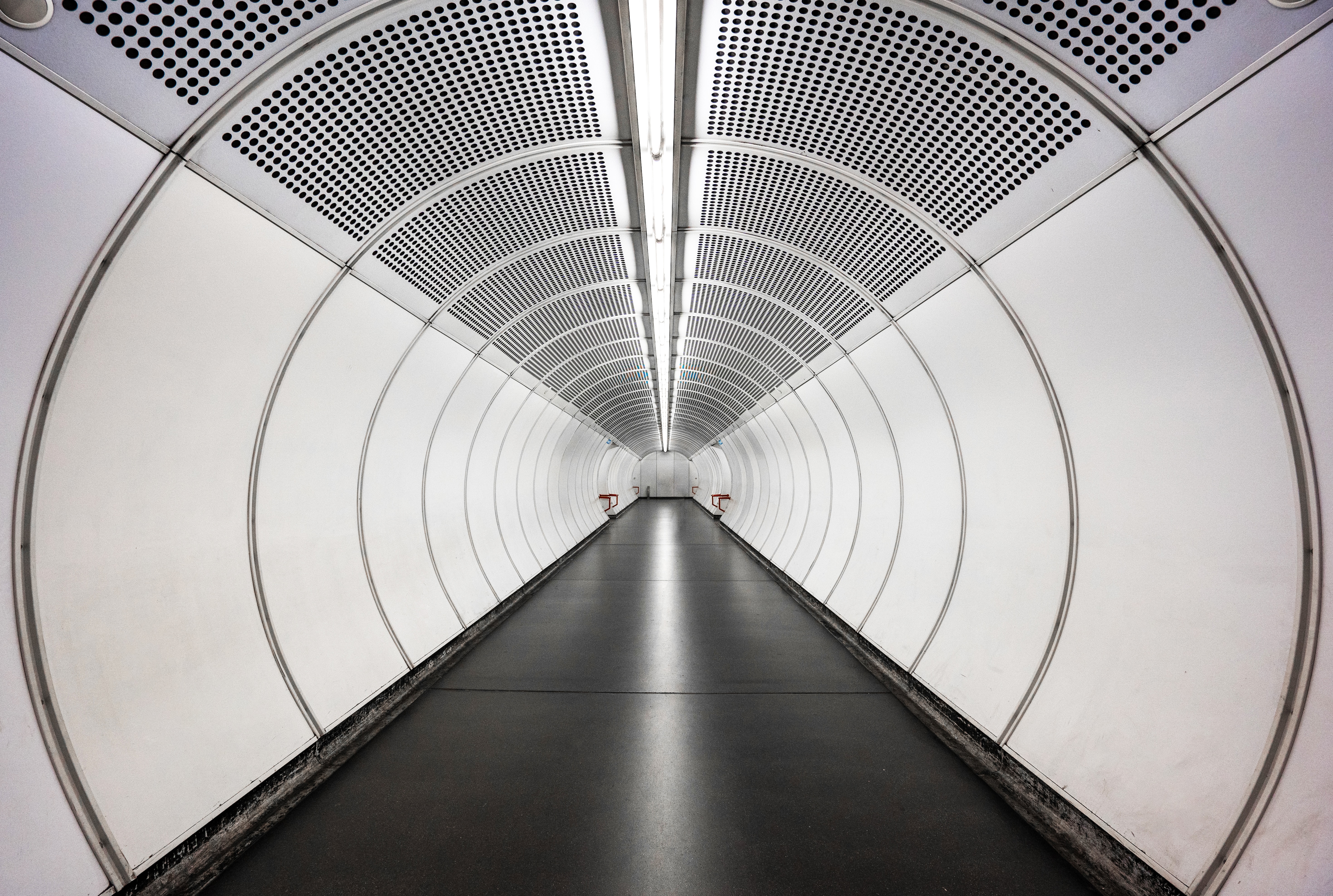 tunnel, white, miscellanea, miscellaneous, corridor 4K for PC