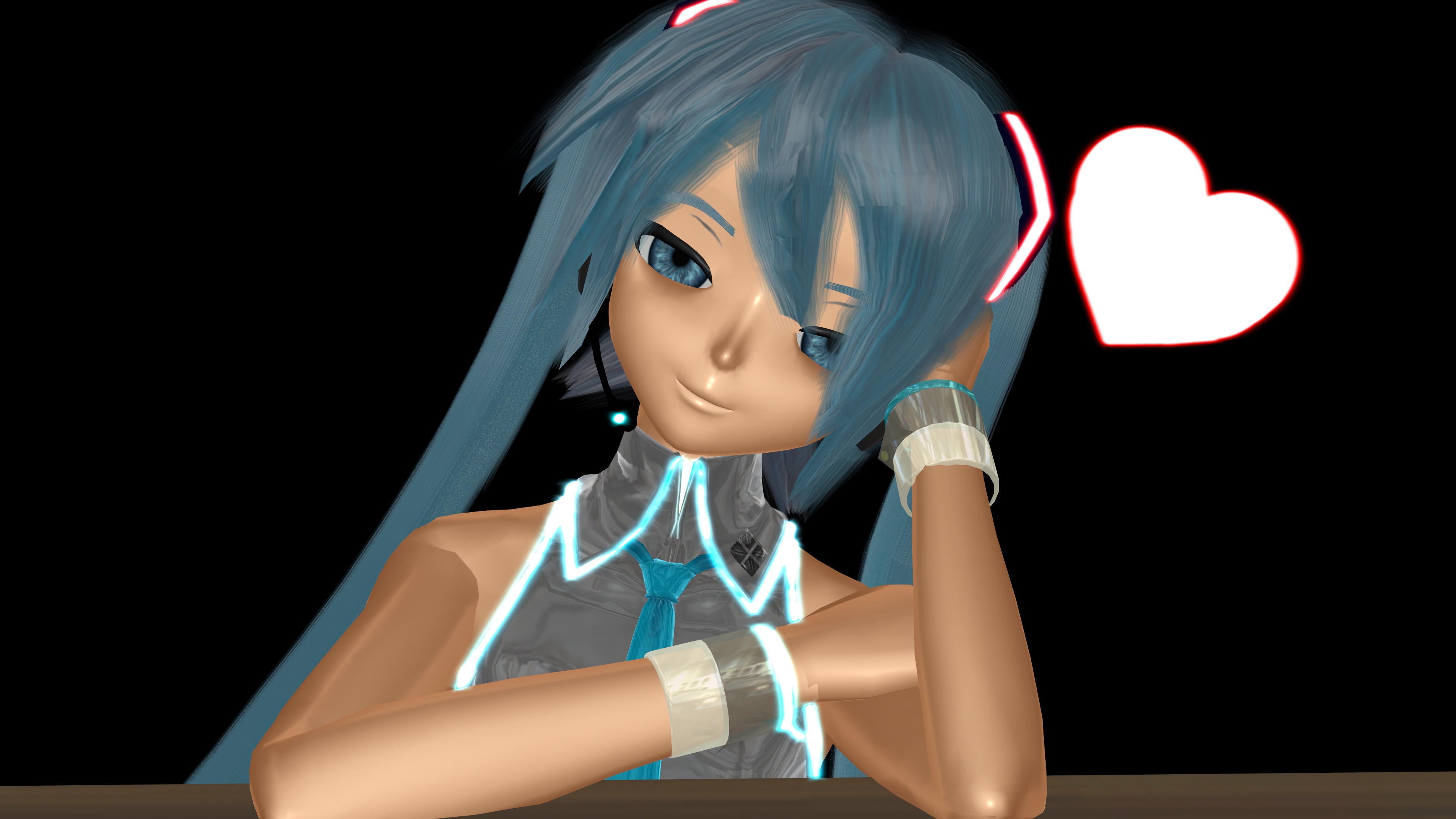 Téléchargez gratuitement l'image Amour, Vocaloïde, Animé, Cheveux Bleus, Hatsune Miku sur le bureau de votre PC