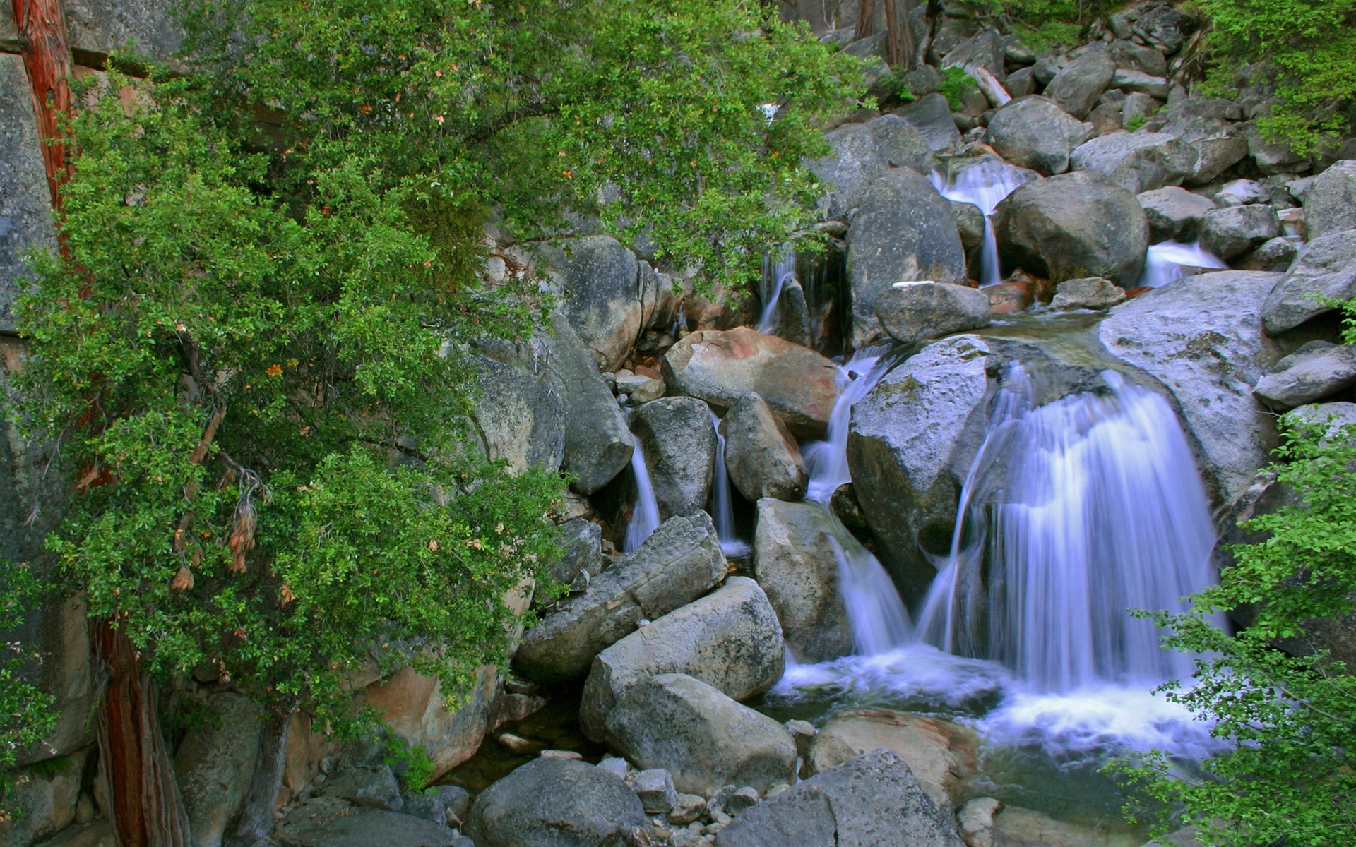 Laden Sie das Wasser, Wasserfälle, Wasserfall, Baum, Erde/natur-Bild kostenlos auf Ihren PC-Desktop herunter