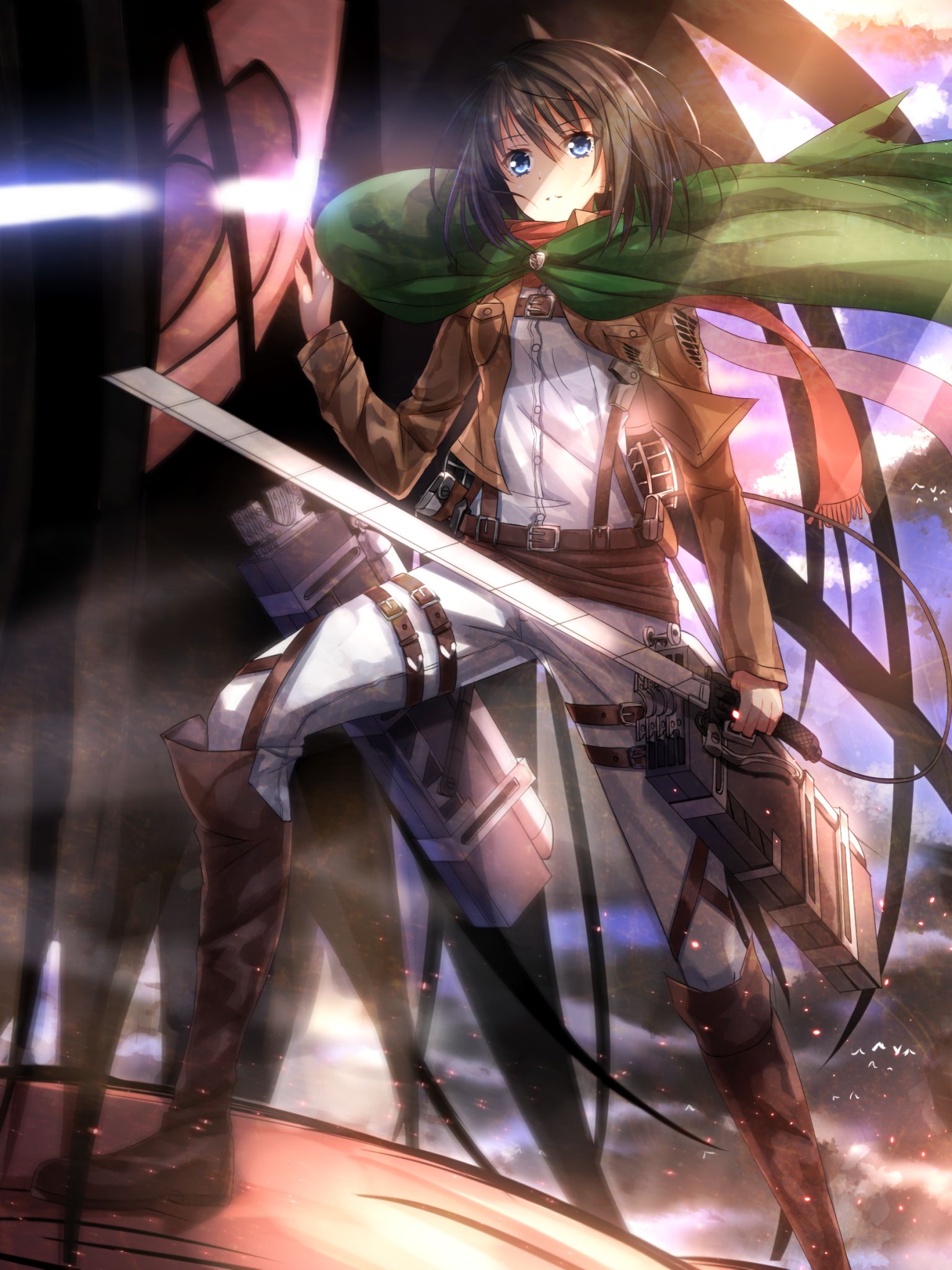 Free download wallpaper Anime, Eren Yeager, Mikasa Ackerman, Attack On Titan on your PC desktop