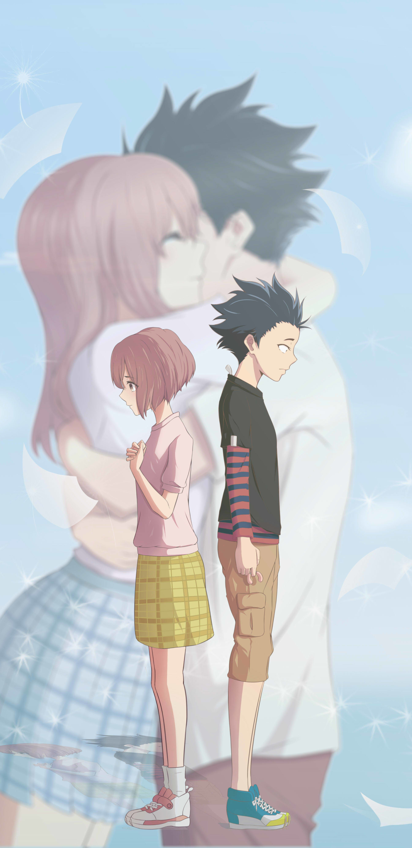 Descarga gratuita de fondo de pantalla para móvil de Animado, Shouko Nishimiya, Shouya Ishida, Koe No Katachi.