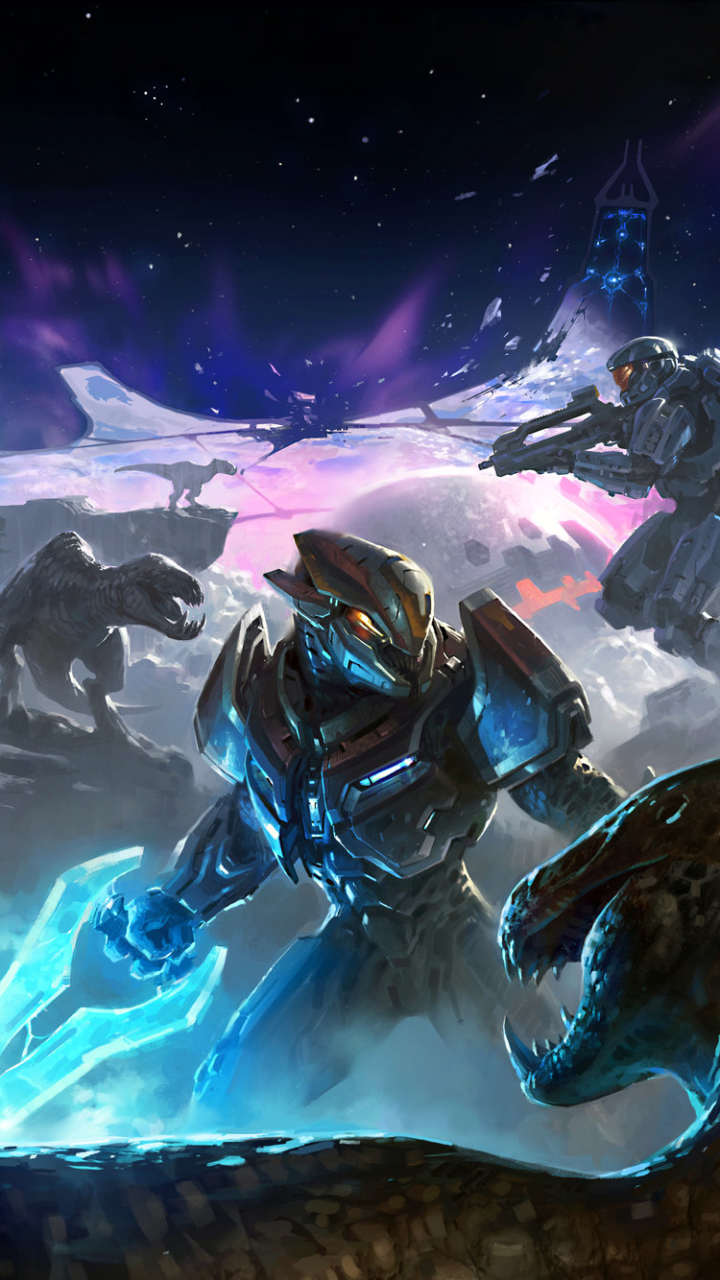 Download mobile wallpaper Halo, Warrior, Creature, Armor, Video Game for free.