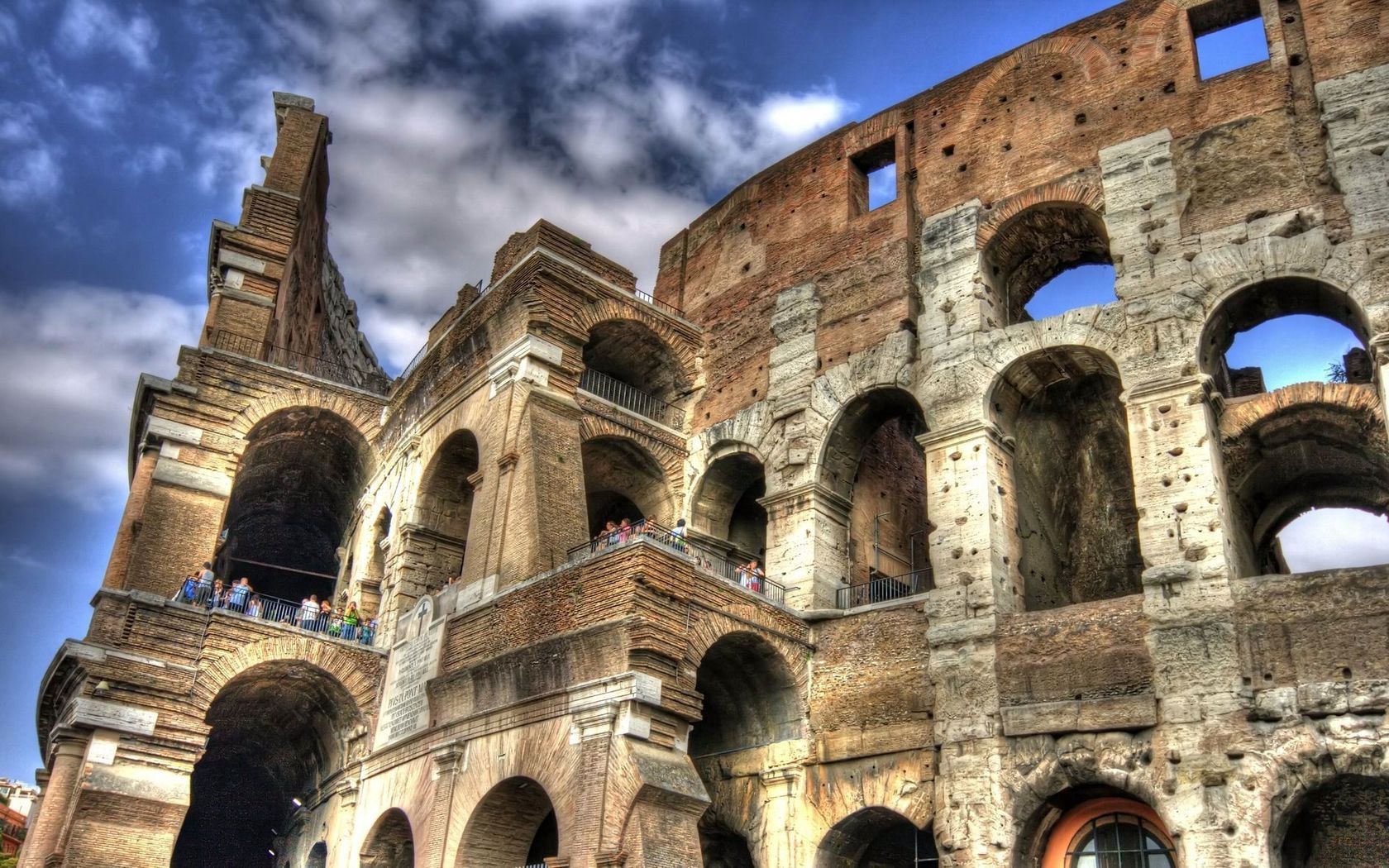 Free download wallpaper Cities, Sky, Colosseum, Italy, People on your PC desktop