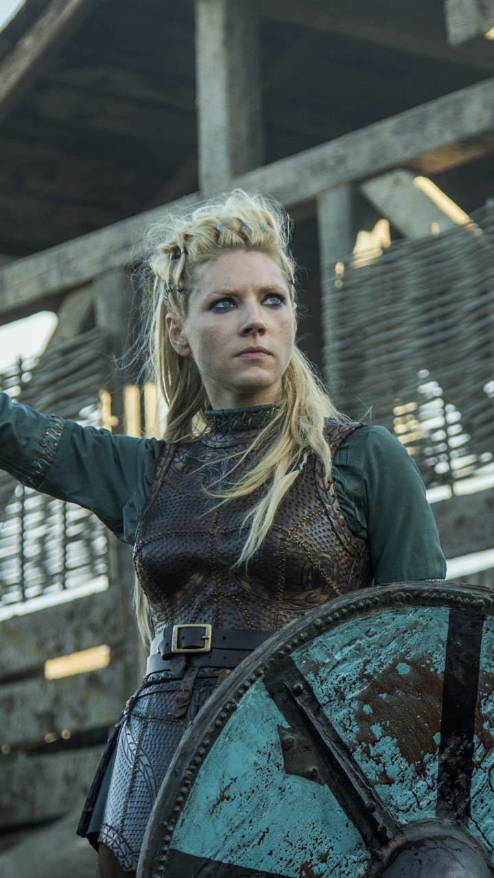 Download mobile wallpaper Shield, Tv Show, Vikings (Tv Show), Vikings, Katheryn Winnick, Lagertha (Vikings) for free.