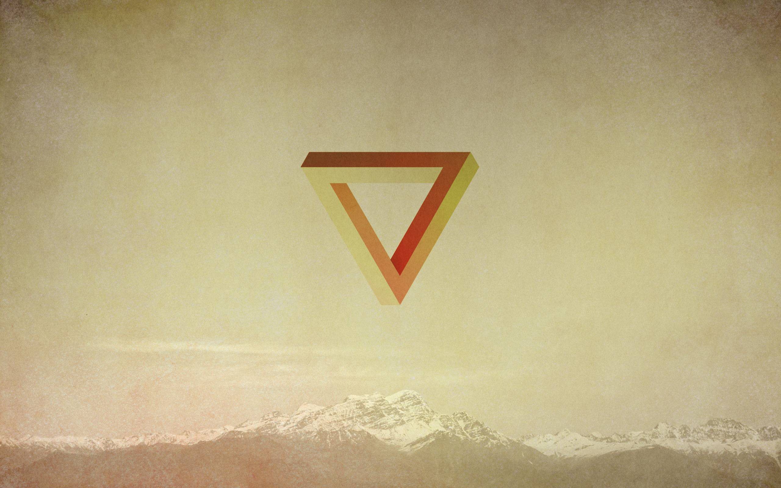 Free HD triangle, abstract, mountains, waves