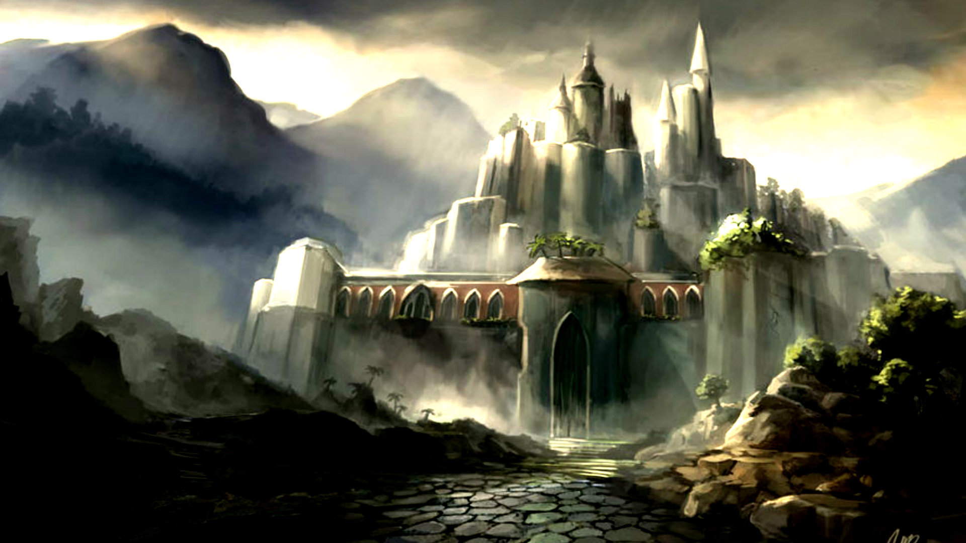 Download mobile wallpaper Fantasy, Castle, Castles, Nature for free.