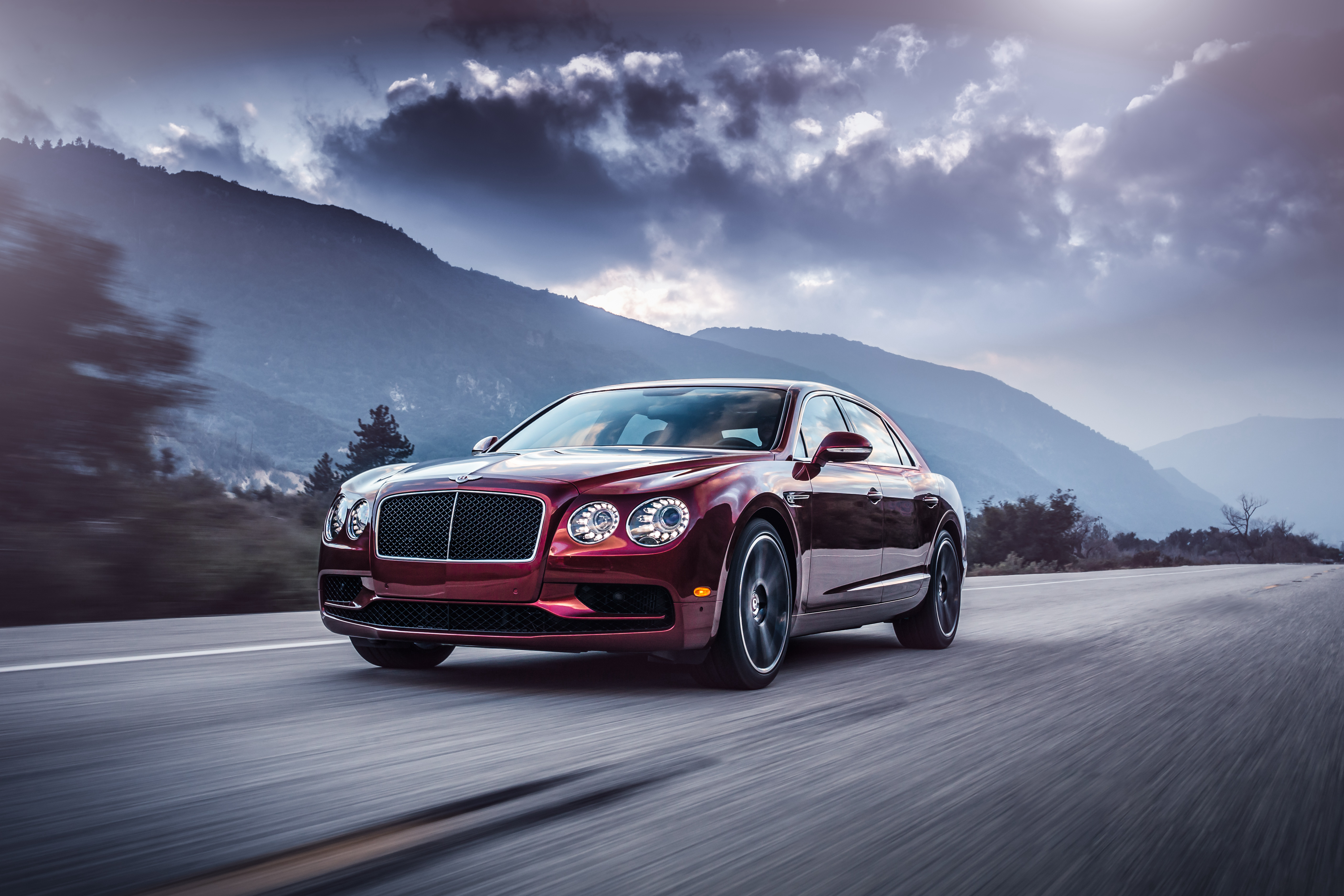bentley, cars, traffic, movement, flying spur