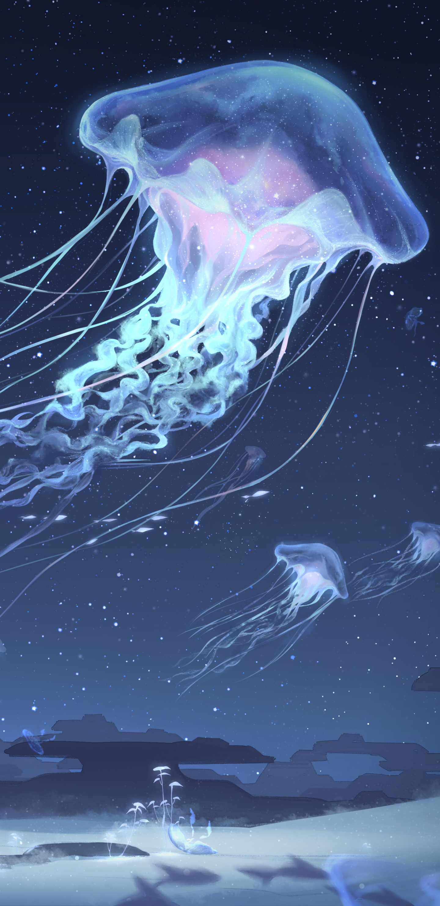 Download mobile wallpaper Anime, Jellyfish, Original for free.