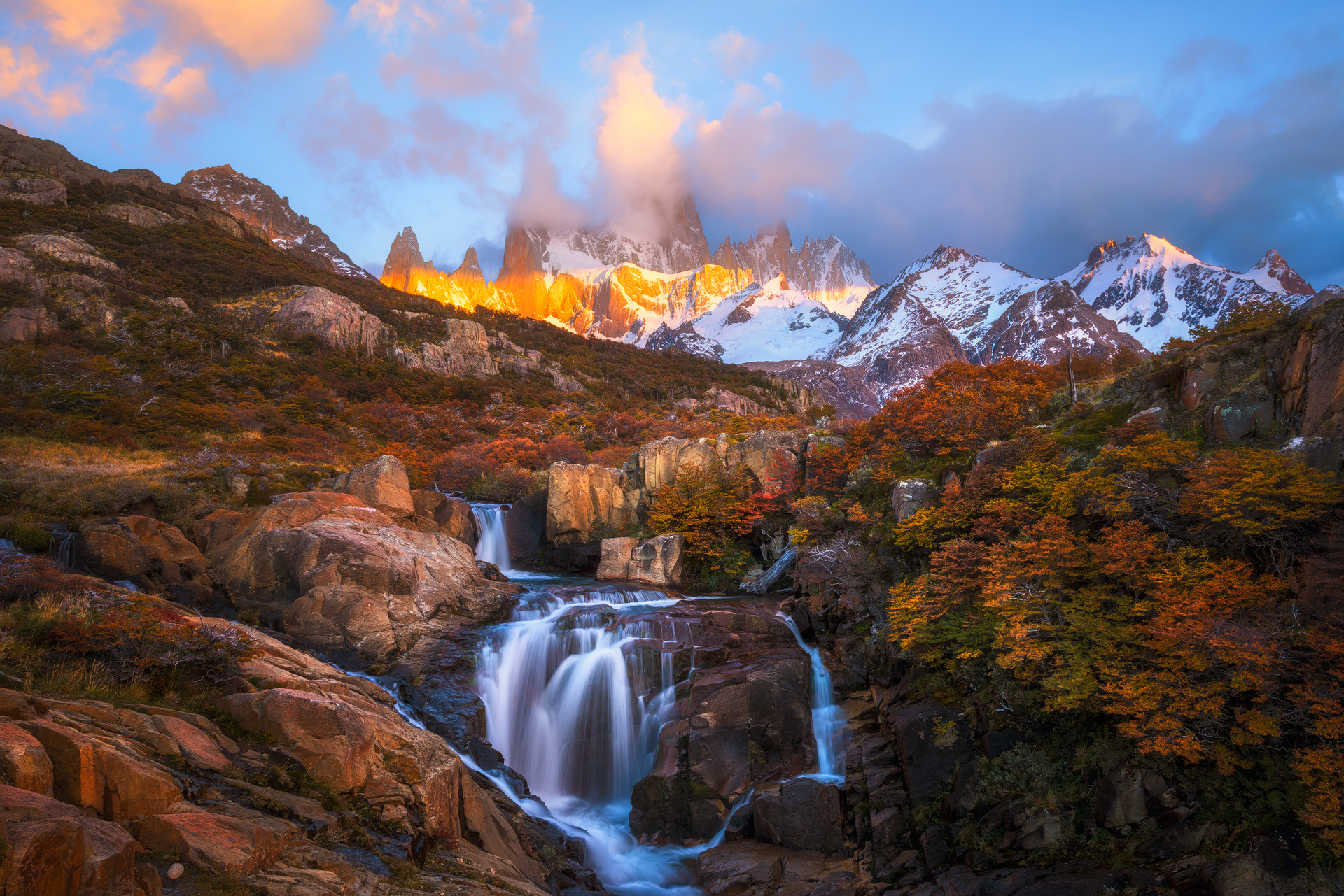 Free download wallpaper Nature, Waterfalls, Mountain, Waterfall, Fall, Earth, Stream on your PC desktop