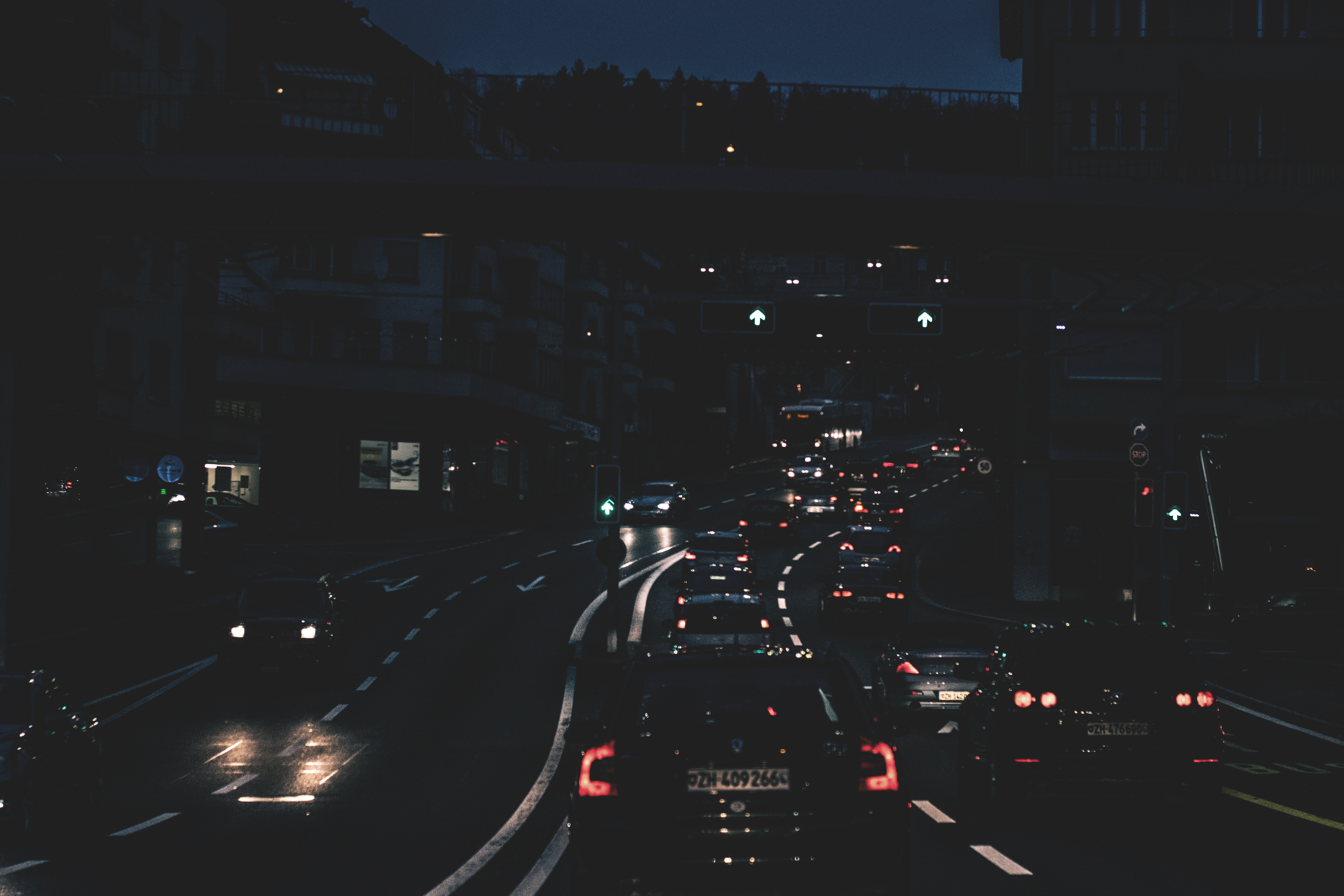street, cities, cars, traffic, movement, night city, city lights
