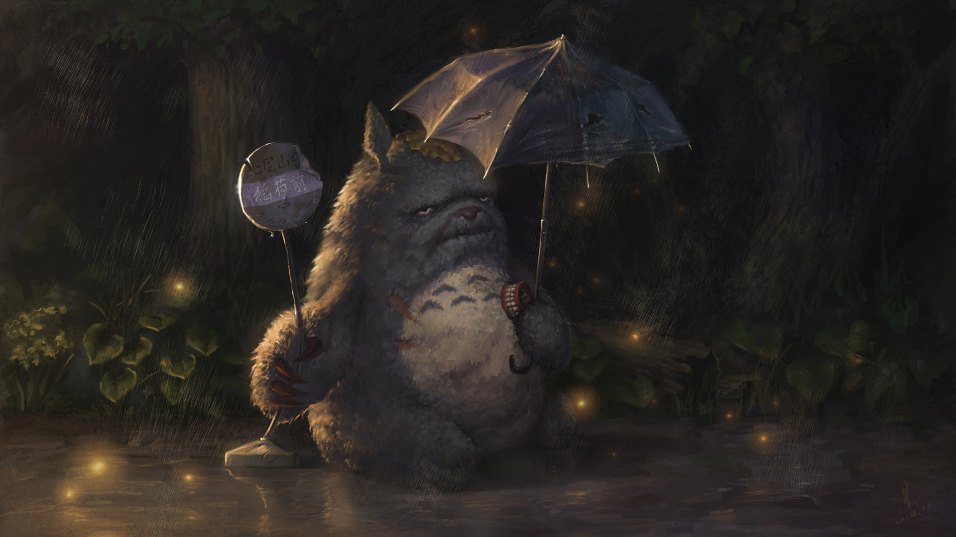 Baixar papel de parede para celular de Anime, Guarda Chuva, Totoro (Meu Vizinho Totoro), Meu Amigo Totoro gratuito.