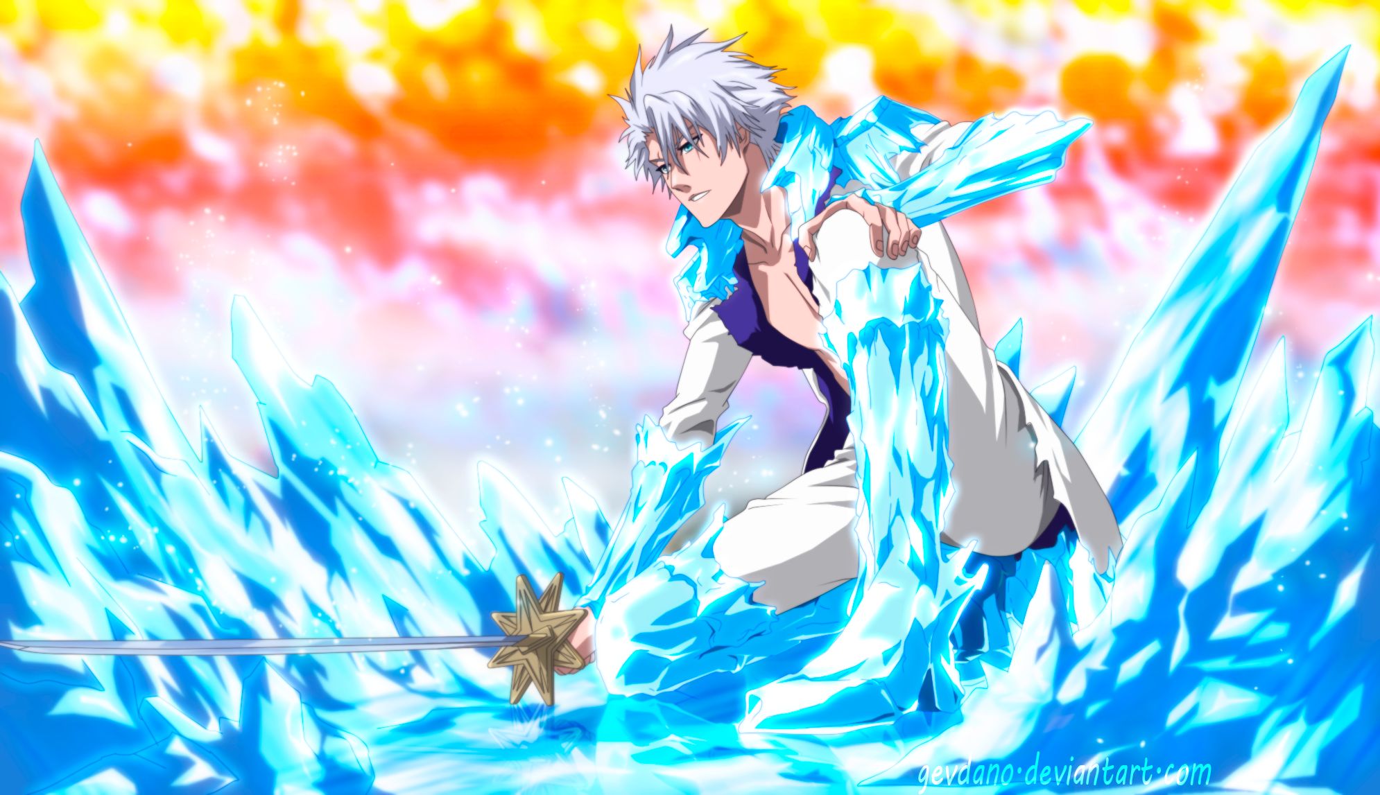 Handy-Wallpaper Bleach, Animes, Tōshirō Hitsugaya kostenlos herunterladen.