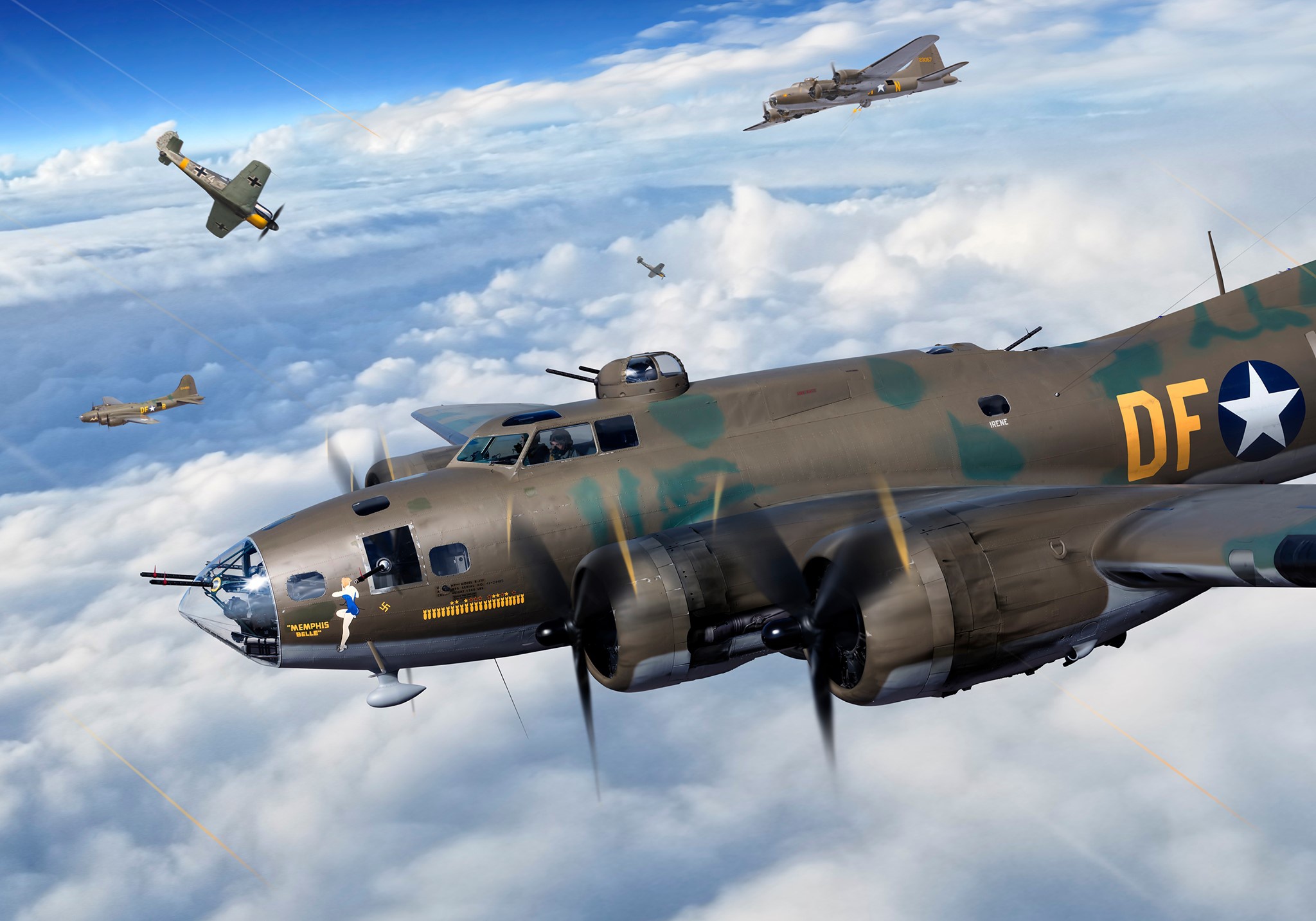 PCデスクトップに戦闘機, 航空機, 爆撃機, 軍隊, ボーイング B 17 フライング フォートレス画像を無料でダウンロード