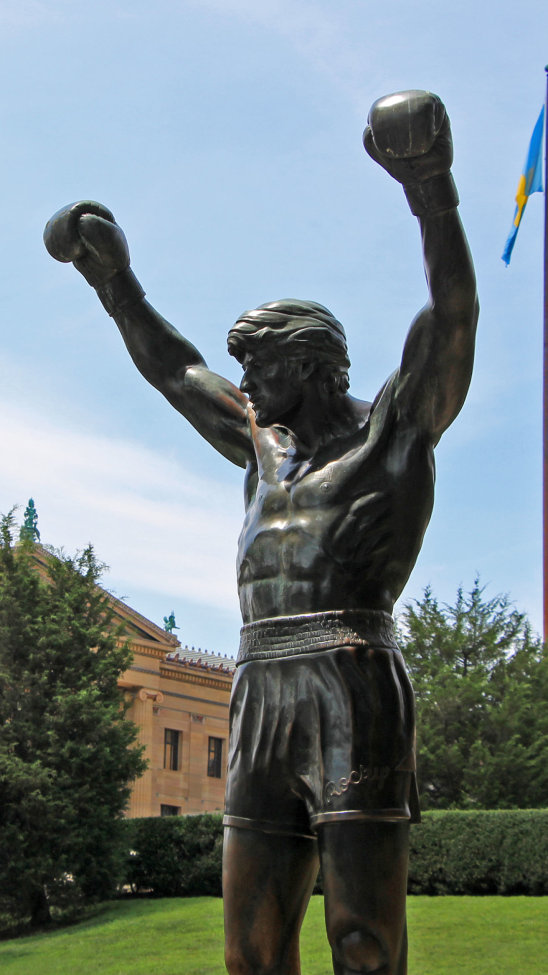 Handy-Wallpaper Statue, Menschengemacht, Rocky Balboa kostenlos herunterladen.