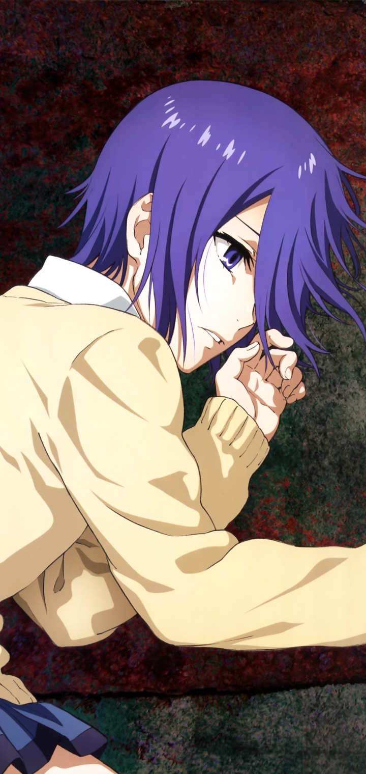 Download mobile wallpaper Anime, Short Hair, Purple Eyes, Purple Hair, Tokyo Ghoul, Touka Kirishima for free.