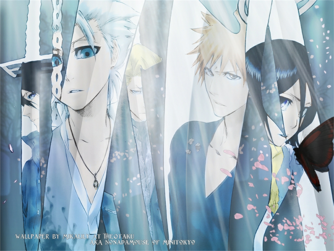 Download mobile wallpaper Anime, Bleach, Rukia Kuchiki, Ichigo Kurosaki, Byakuya Kuchiki, Tōshirō Hitsugaya for free.