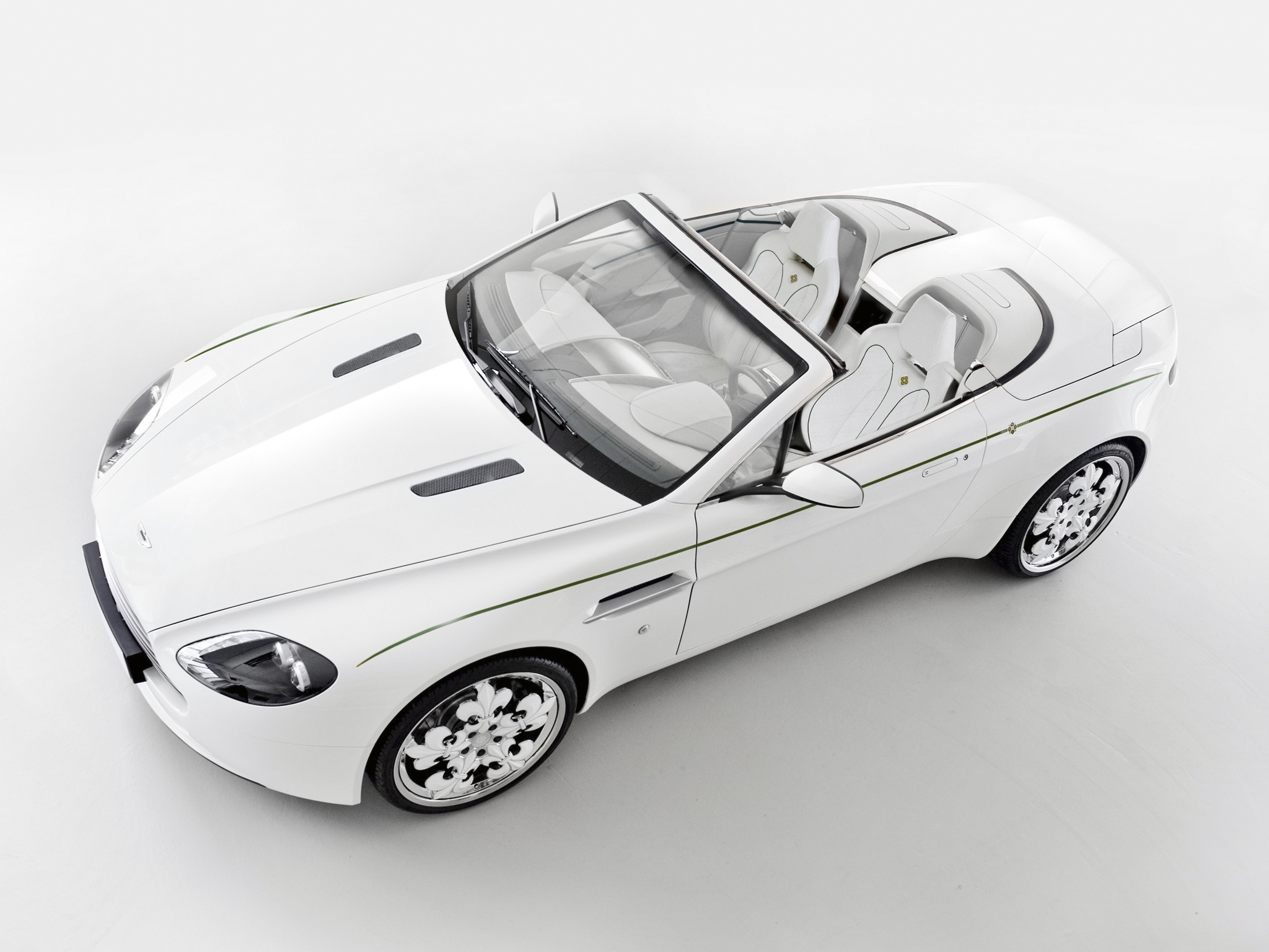 aston martin, cars, white, view from above, style, cabriolet, 2010, v8, vantage lock screen backgrounds