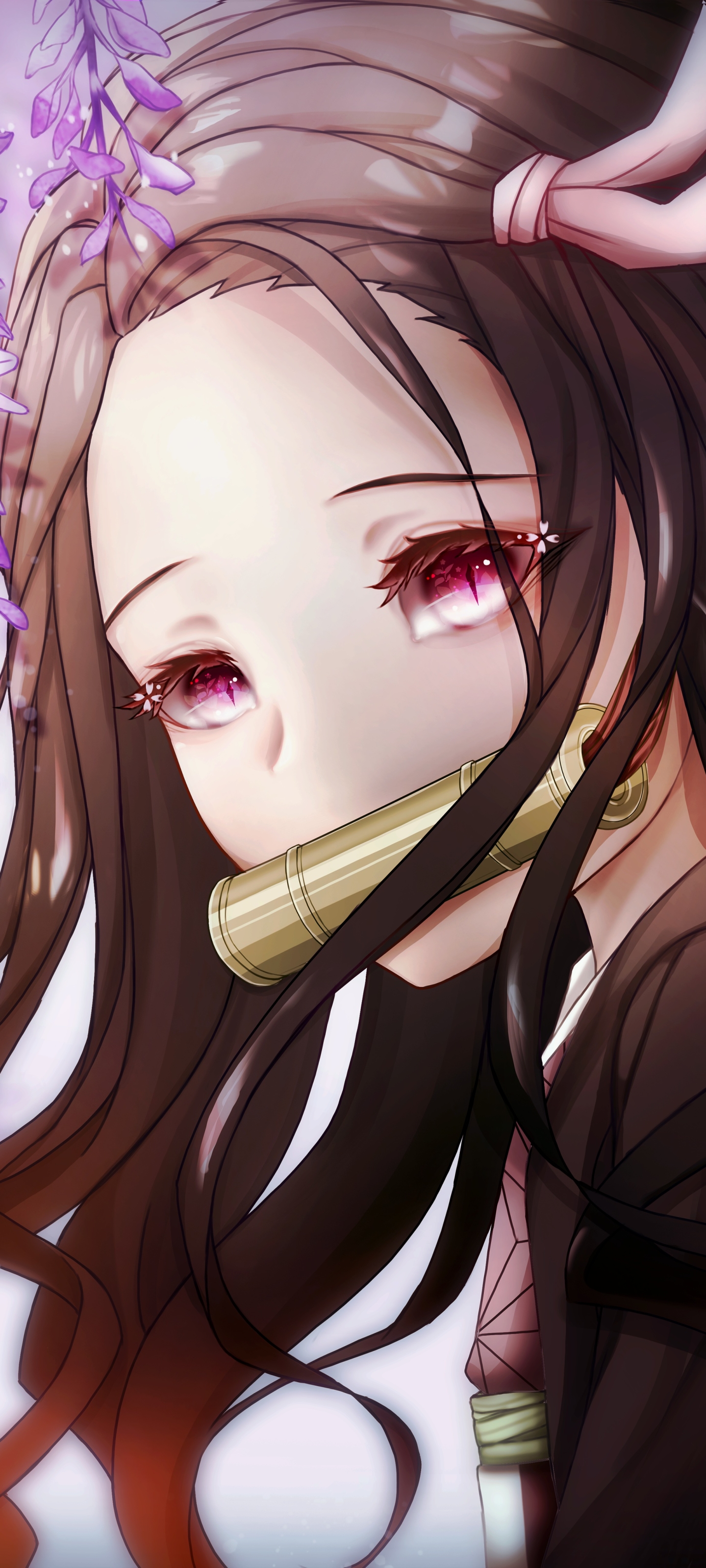 Handy-Wallpaper Animes, Nezuko Kamado, Demon Slayer kostenlos herunterladen.