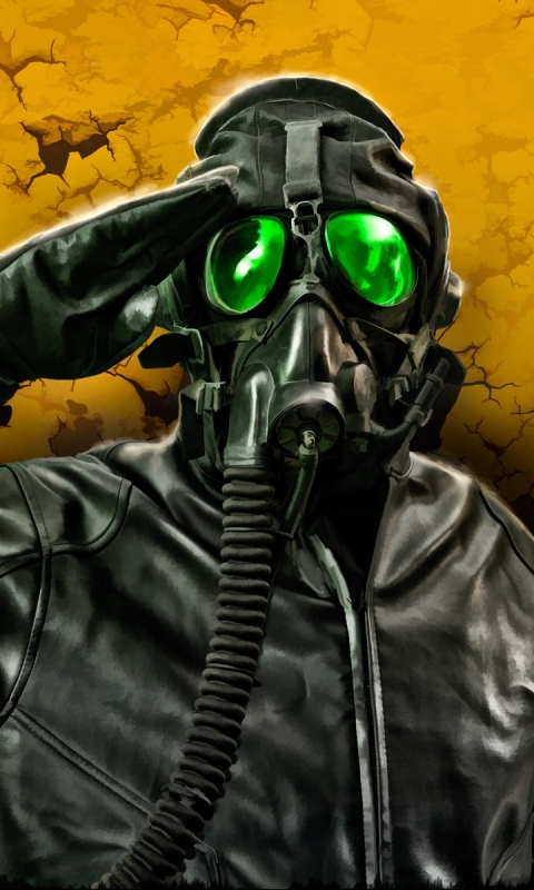 Download mobile wallpaper Dark, Gas Mask for free.