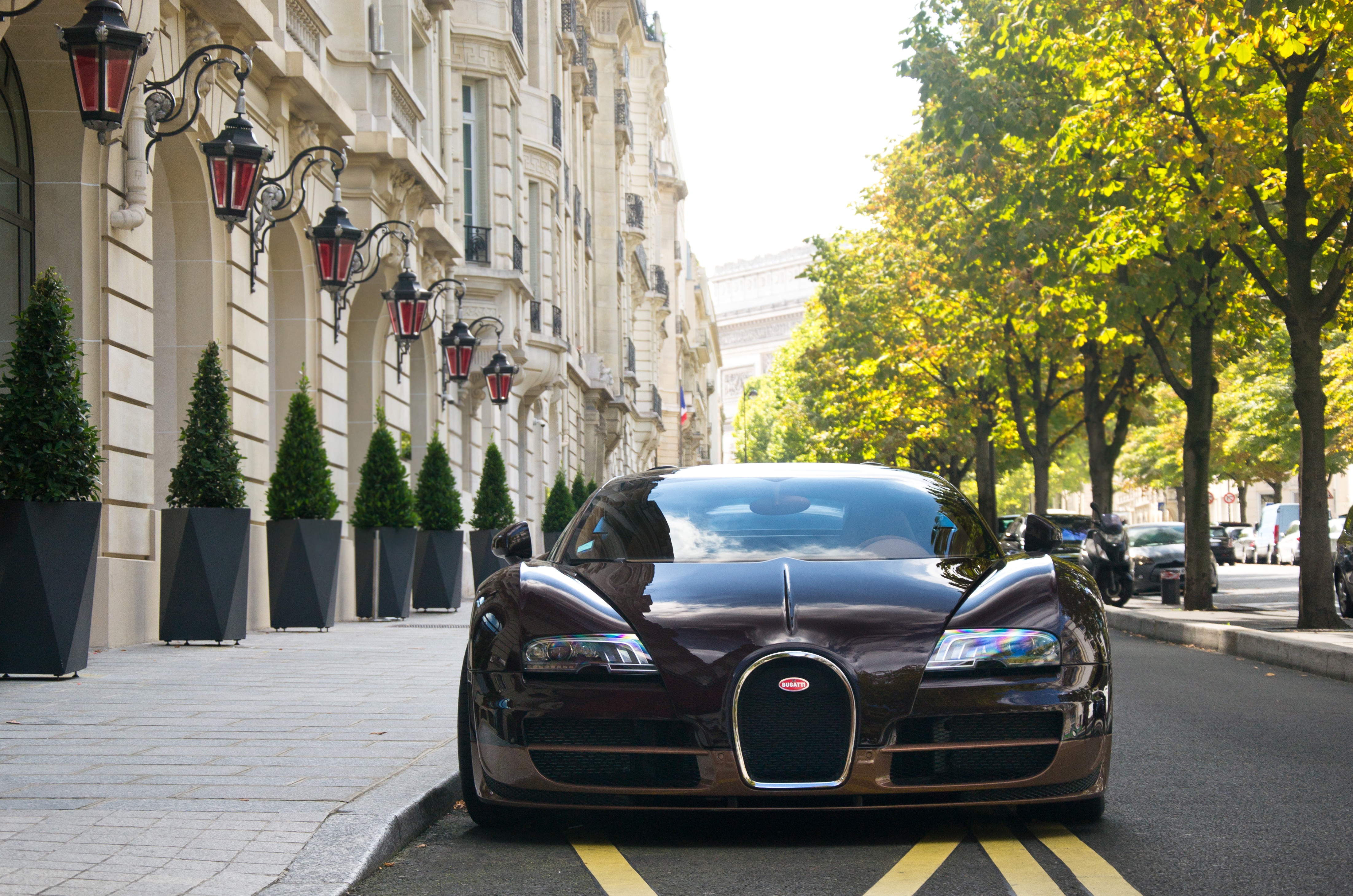 Download mobile wallpaper Bugatti, Car, Supercar, Bugatti Veyron, Vehicles, Brown Car for free.
