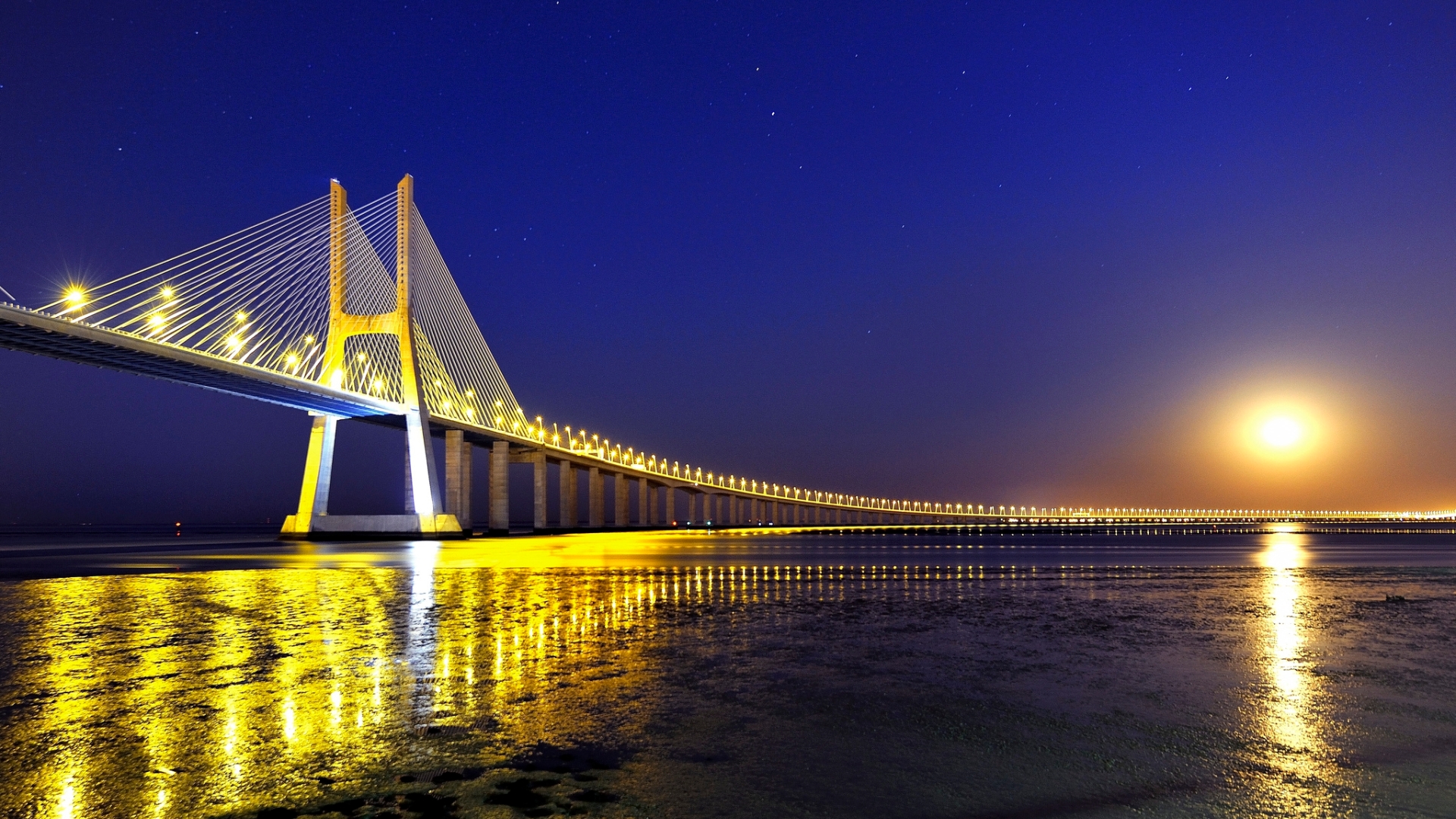 Laden Sie das Ponte Vasco Da Gama, Brücken, Menschengemacht-Bild kostenlos auf Ihren PC-Desktop herunter