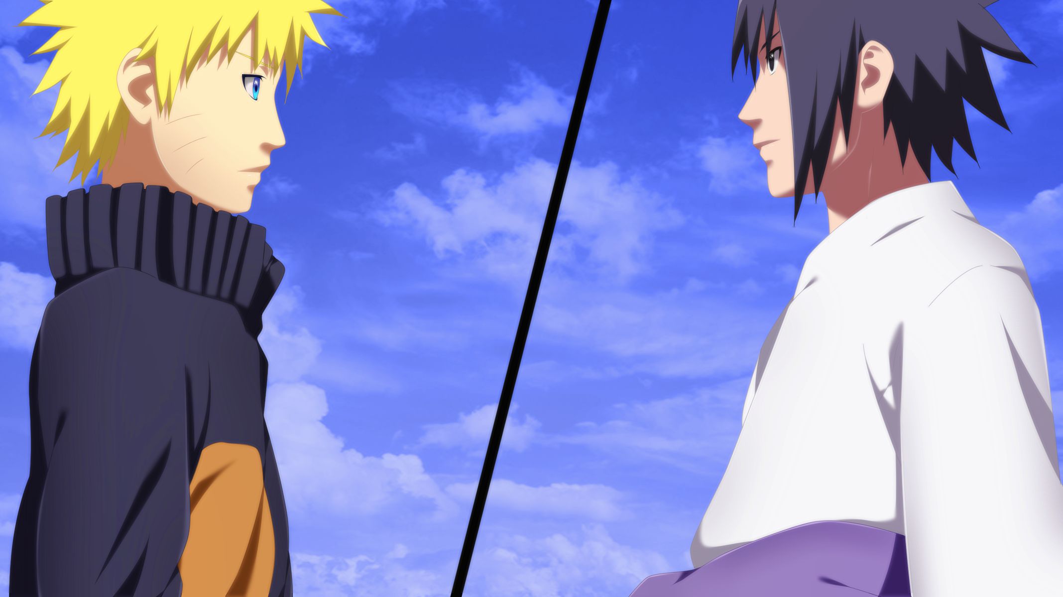 Download mobile wallpaper Anime, Naruto, Sasuke Uchiha, Naruto Uzumaki for free.