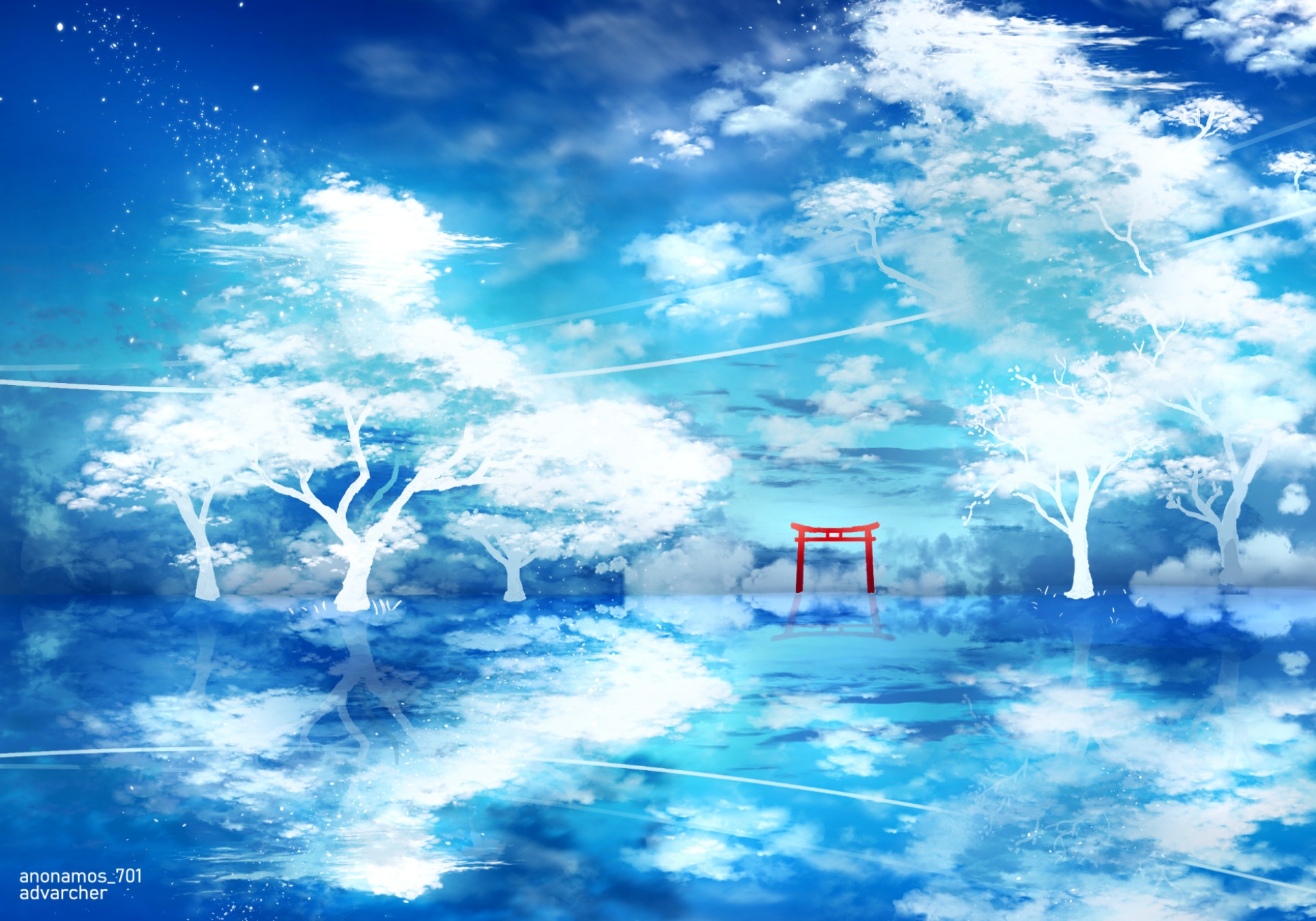 Free download wallpaper Anime, Torii, Shrine on your PC desktop