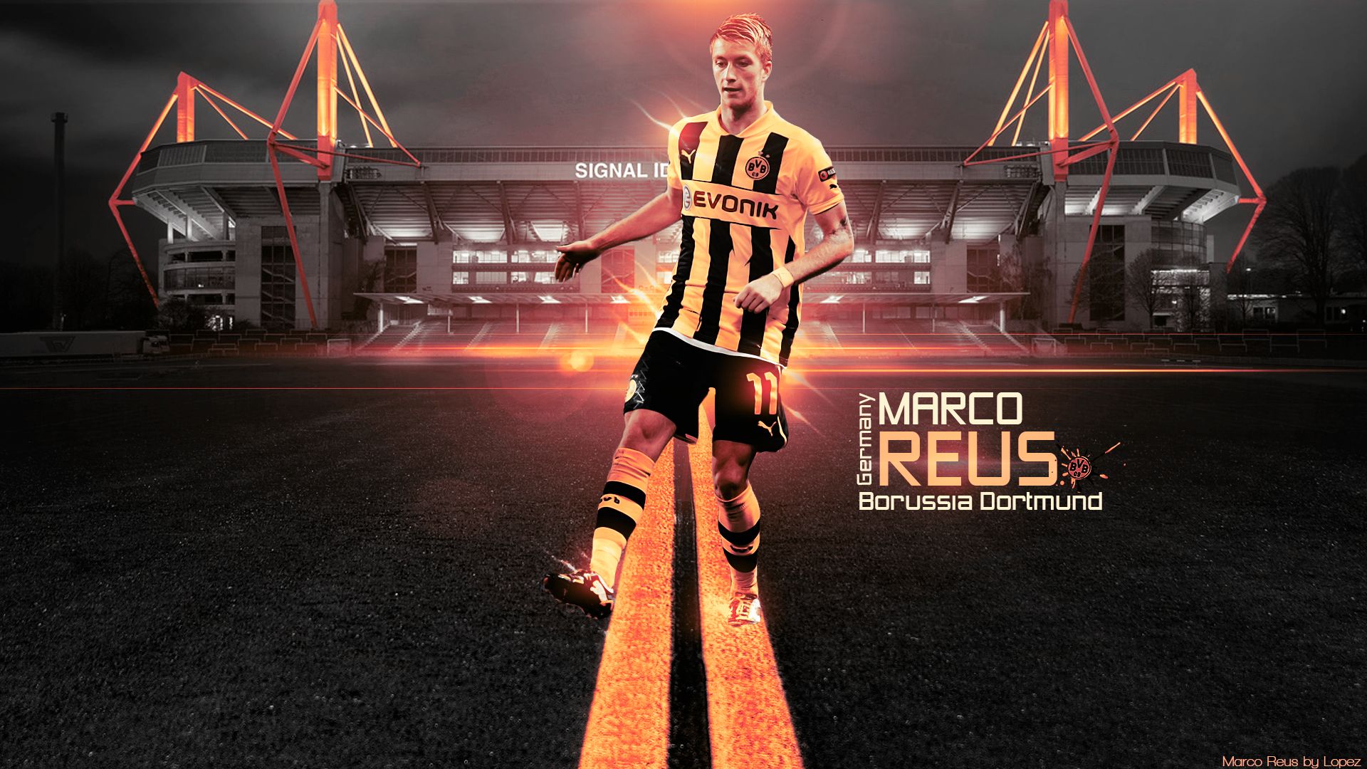 Téléchargez des papiers peints mobile Des Sports, Football, Bv 09 Borussia Dortmund, Marco Reus gratuitement.