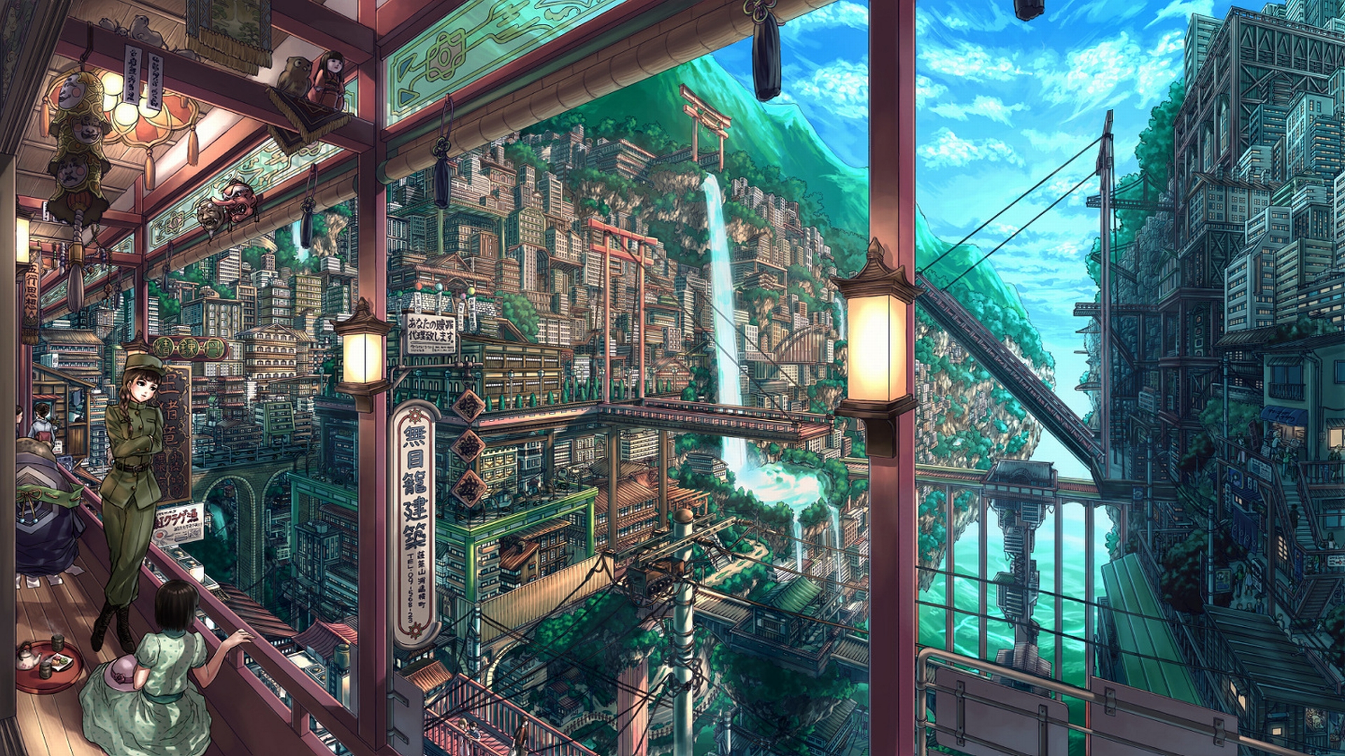 Free download wallpaper Anime, City on your PC desktop