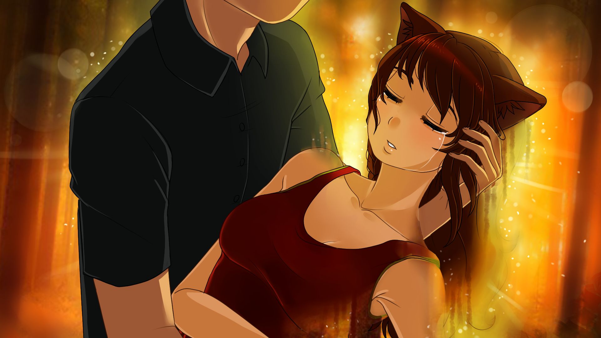 Free download wallpaper Anime, Tears, Cat Girl, Everlasting Summer on your PC desktop