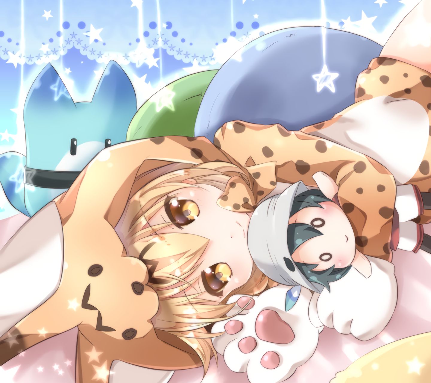 Handy-Wallpaper Animes, Serval (Kemono Freunde), Kemono Friends, Kaban (Kemono Freunde) kostenlos herunterladen.