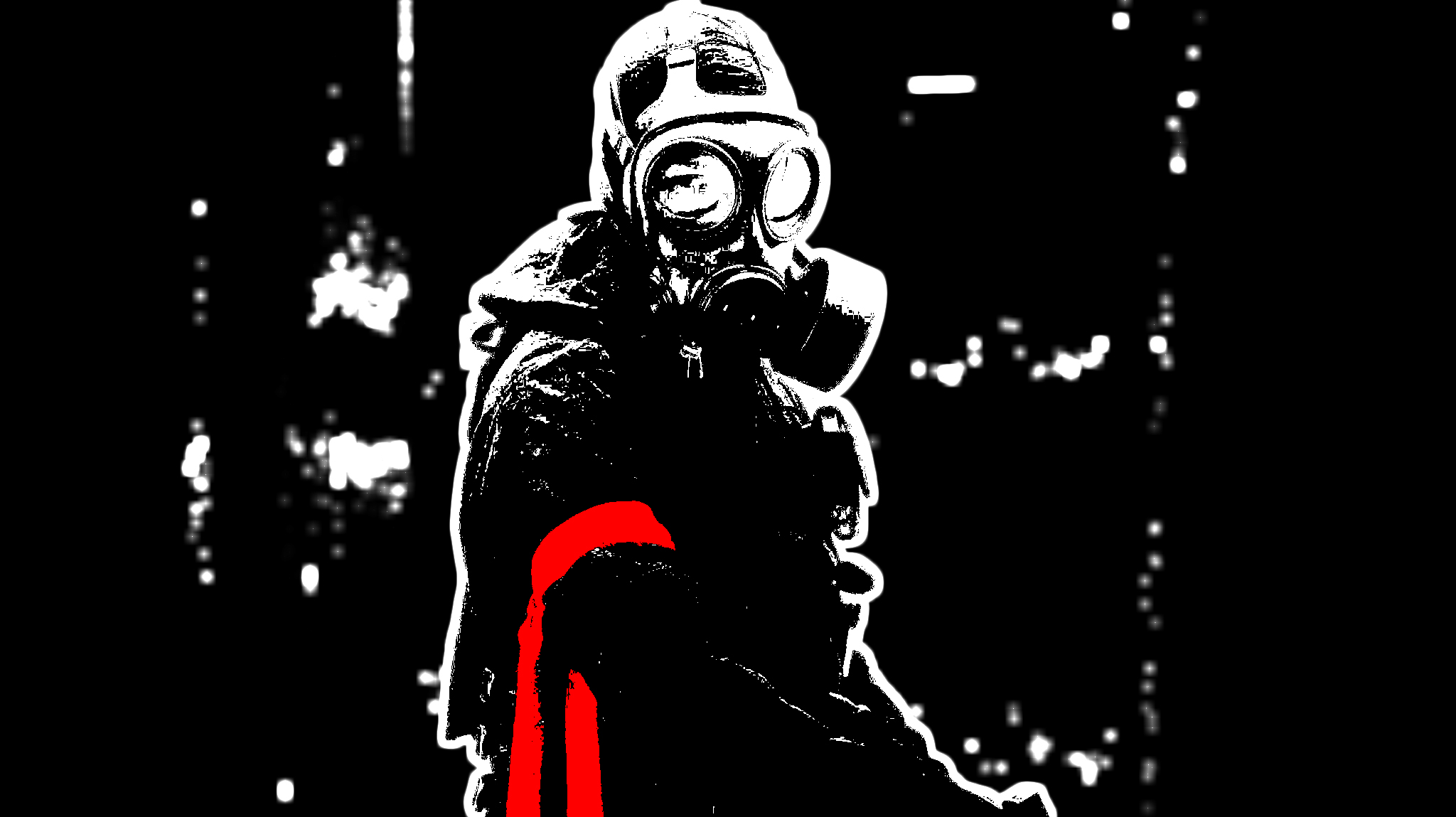 dark, anarchy, gas mask