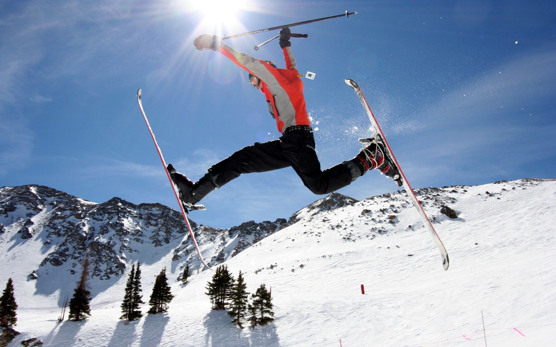 Скачать картинку Зима, Снег, Гора, Виды Спорта, Катание На Лыжах в телефон бесплатно.