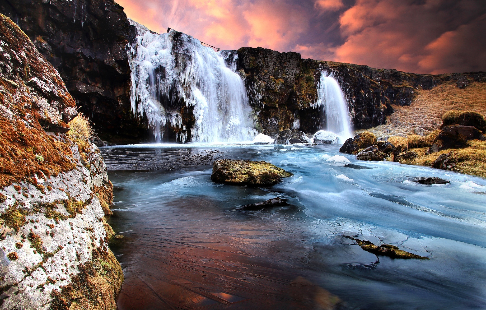 Descarga gratis la imagen Naturaleza, Hielo, Cascadas, Cascada, Tierra/naturaleza en el escritorio de tu PC