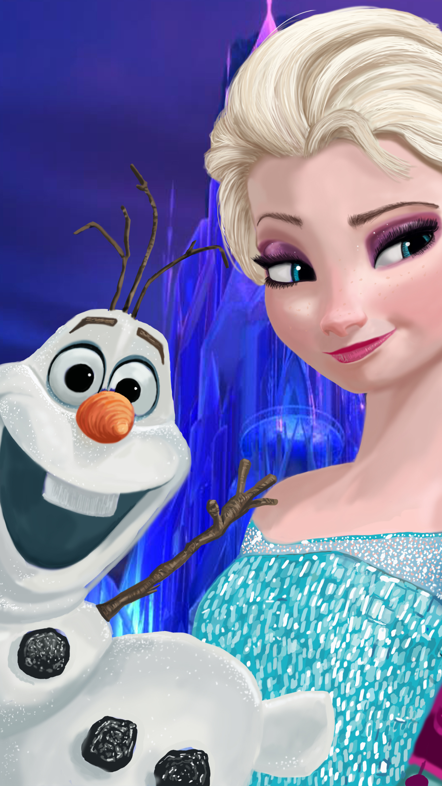 Téléchargez des papiers peints mobile La Reine Des Neiges, Film, La Reine Des Neiges (Film), Elsa (Congelée), Olaf (Congelé) gratuitement.